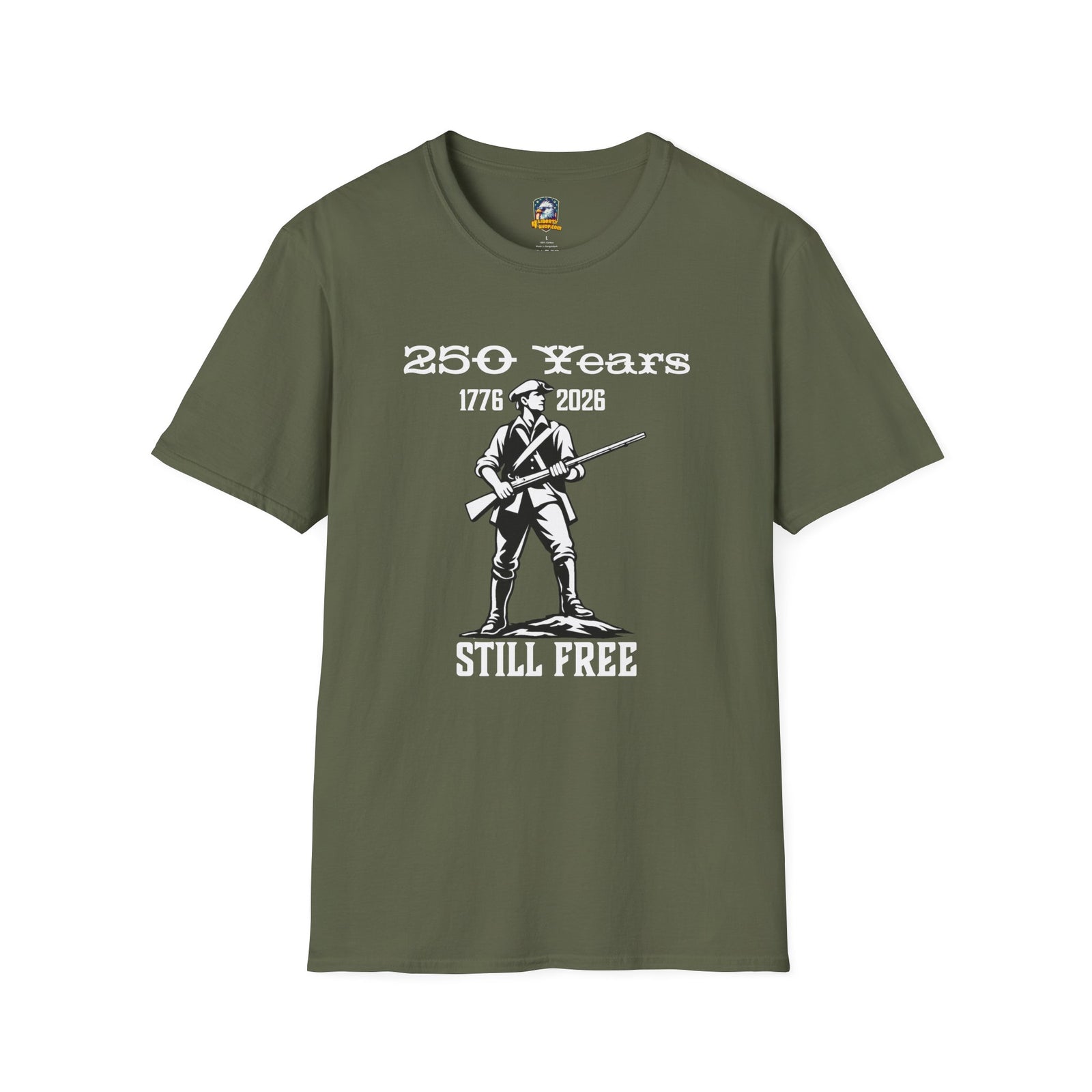 Walton & Johnson 250 Years Still Free T-Shirt — Revolutionary Patriot Tee (1776–2026)