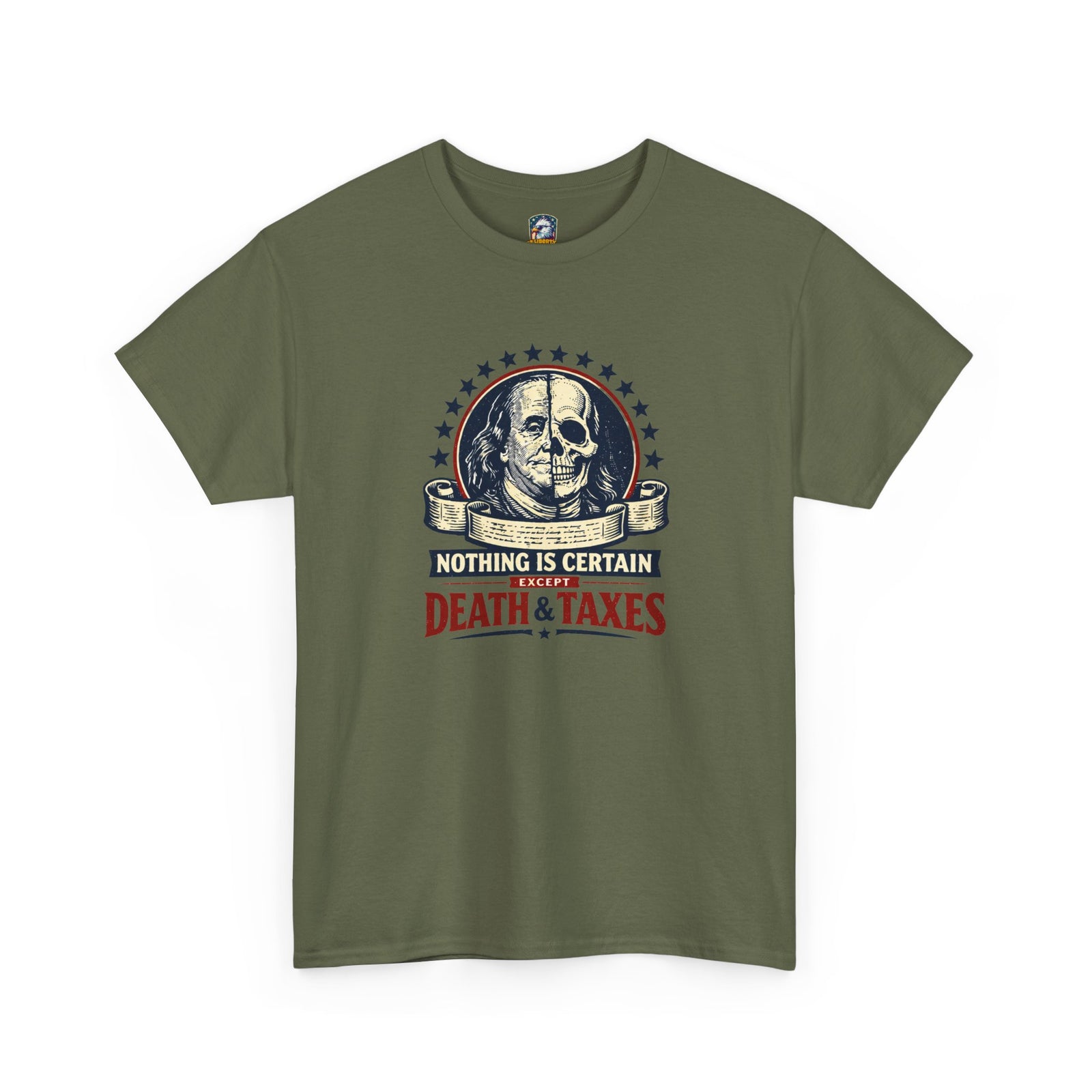 Benjamin Franklin 'Death and Taxes' Quote T-Shirt