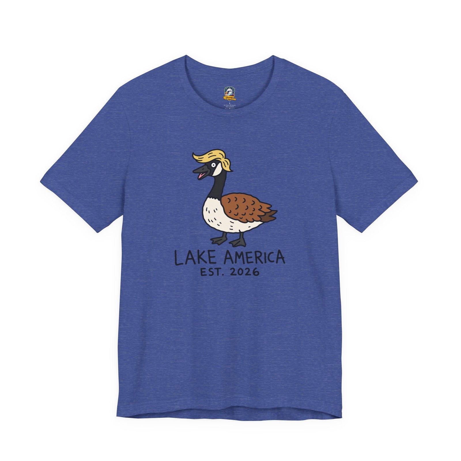 Lake America Goose T‑Shirt — 'Lake America EST. 2026' Cute Duck/Goose Graphic Tee - 4LibertyShop.com