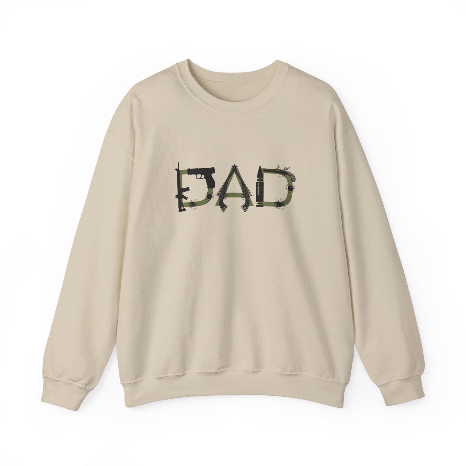 DAD Bullet Crewneck Sweatshirt - Gun Lover Gift for Him