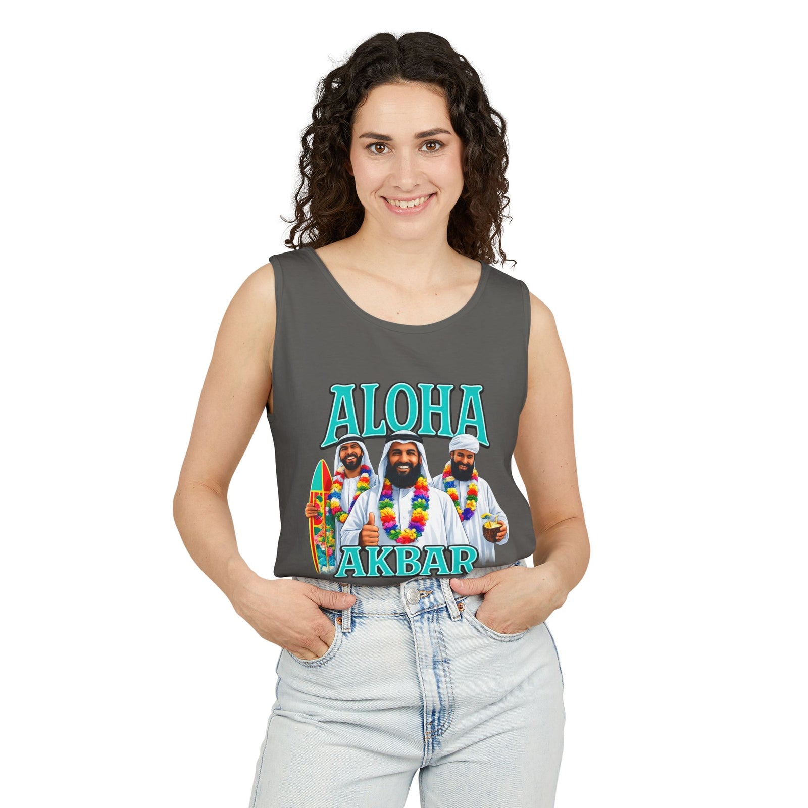 Walton & Johnson – Aloha Akbar Tank Top – Tropical Vintage Surf Graphic