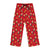Presidents Pattern Women's Pajama Pants — Red Patriotic George Washington Print