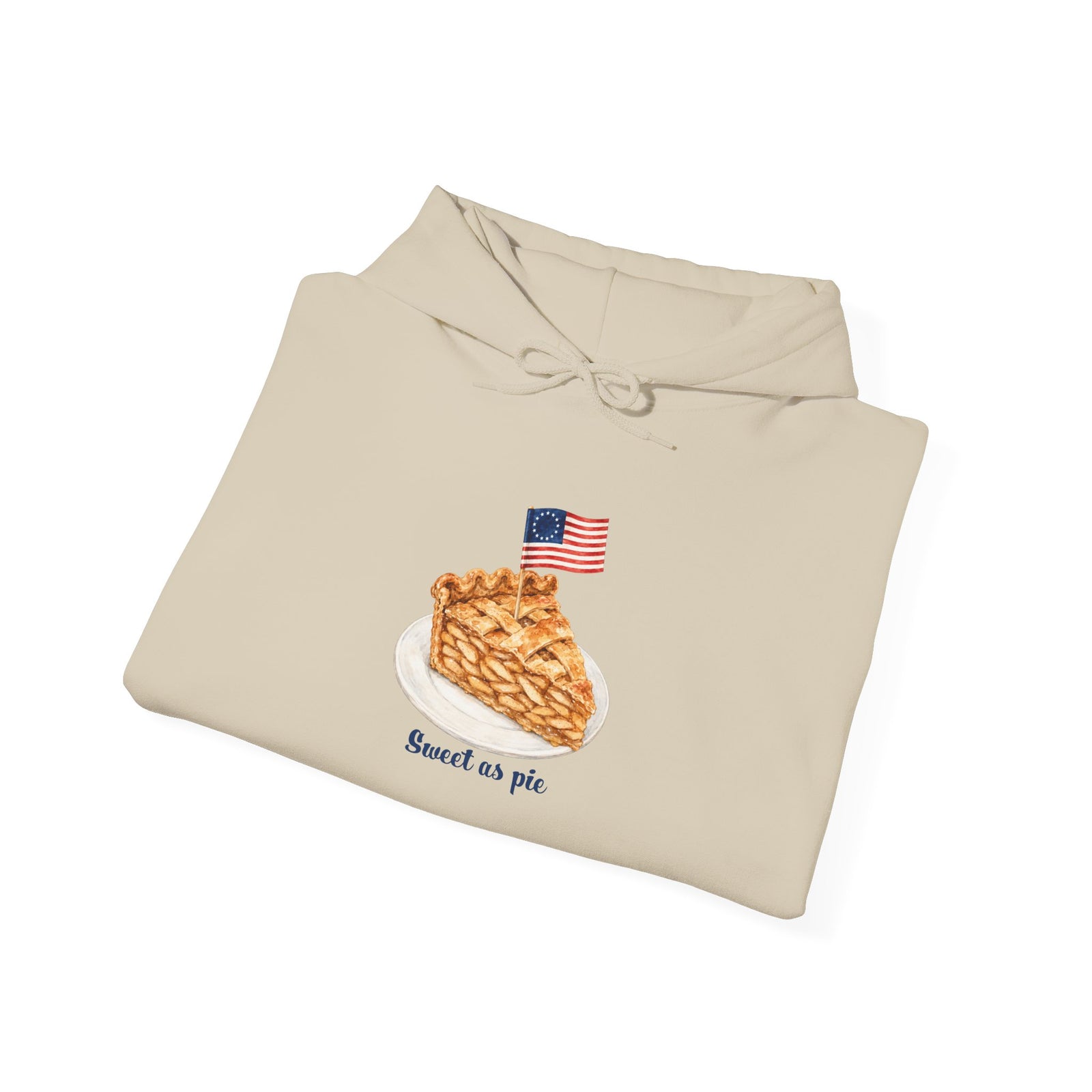 American Pie Hoodie — 'Sweet as Pie' Betsy Ross Flag Slice Graphic Sweatshirt