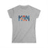 Patriotic Patchwork Mom T-Shirt — Women's Softstyle Tee