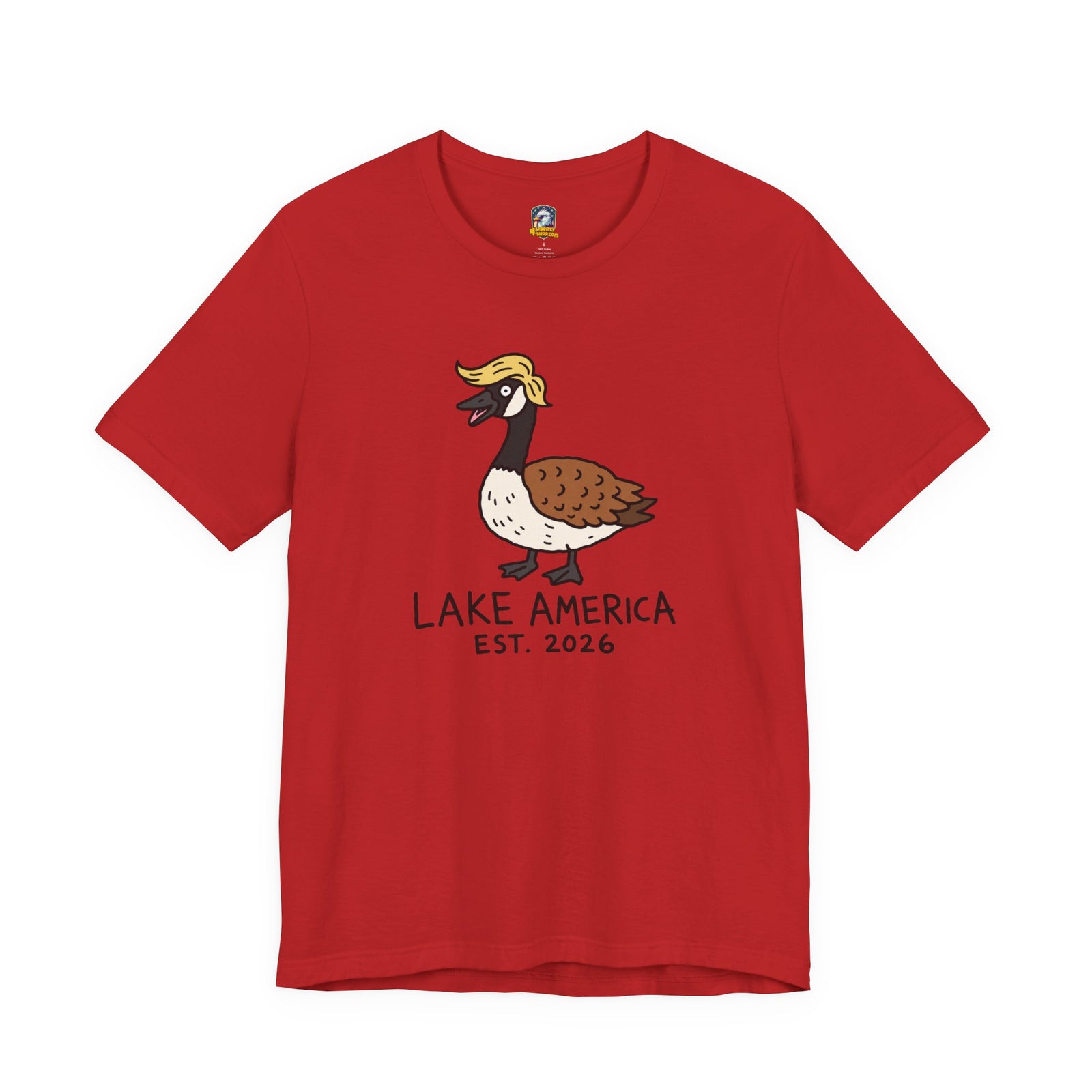 Lake America Goose T‑Shirt — 'Lake America EST. 2026' Cute Duck/Goose Graphic Tee - 4LibertyShop.com