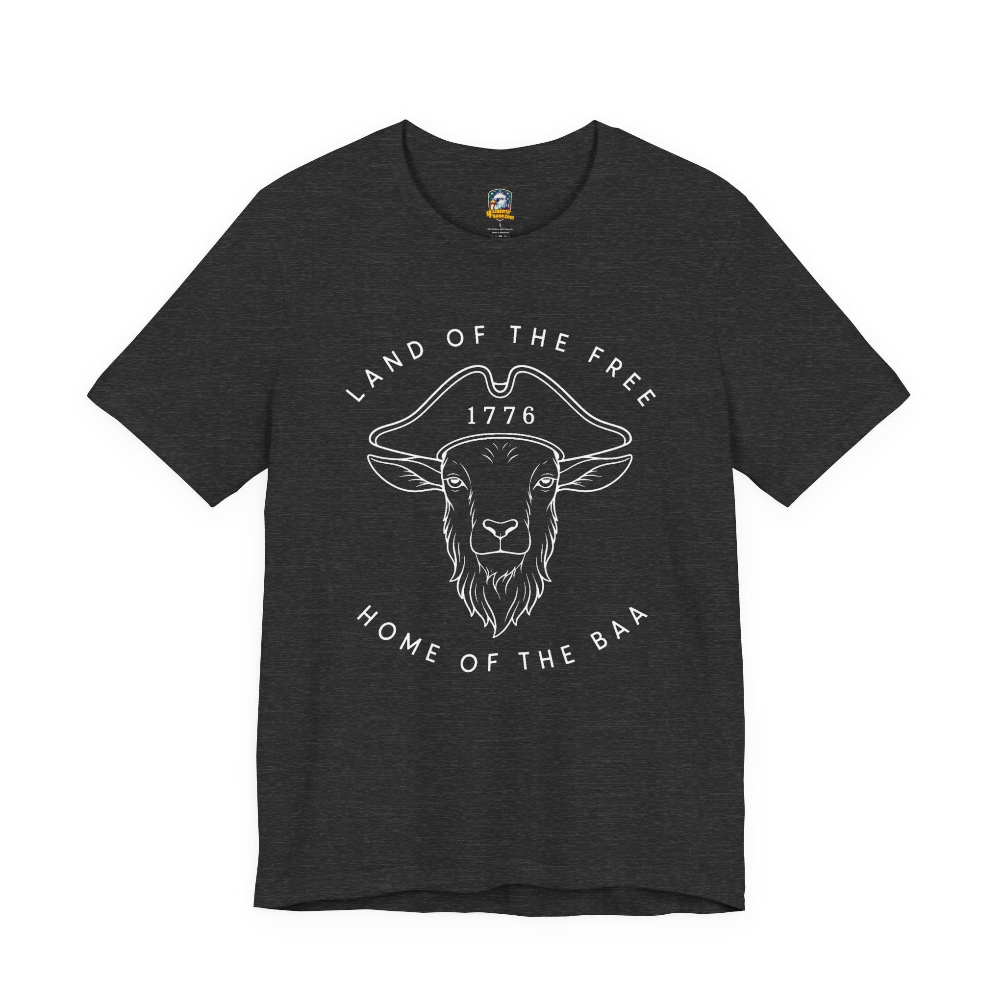 T‑Shirt — "Land of the Free, Home of the Baa" Goat Graphic (1776) Patriotic Tee