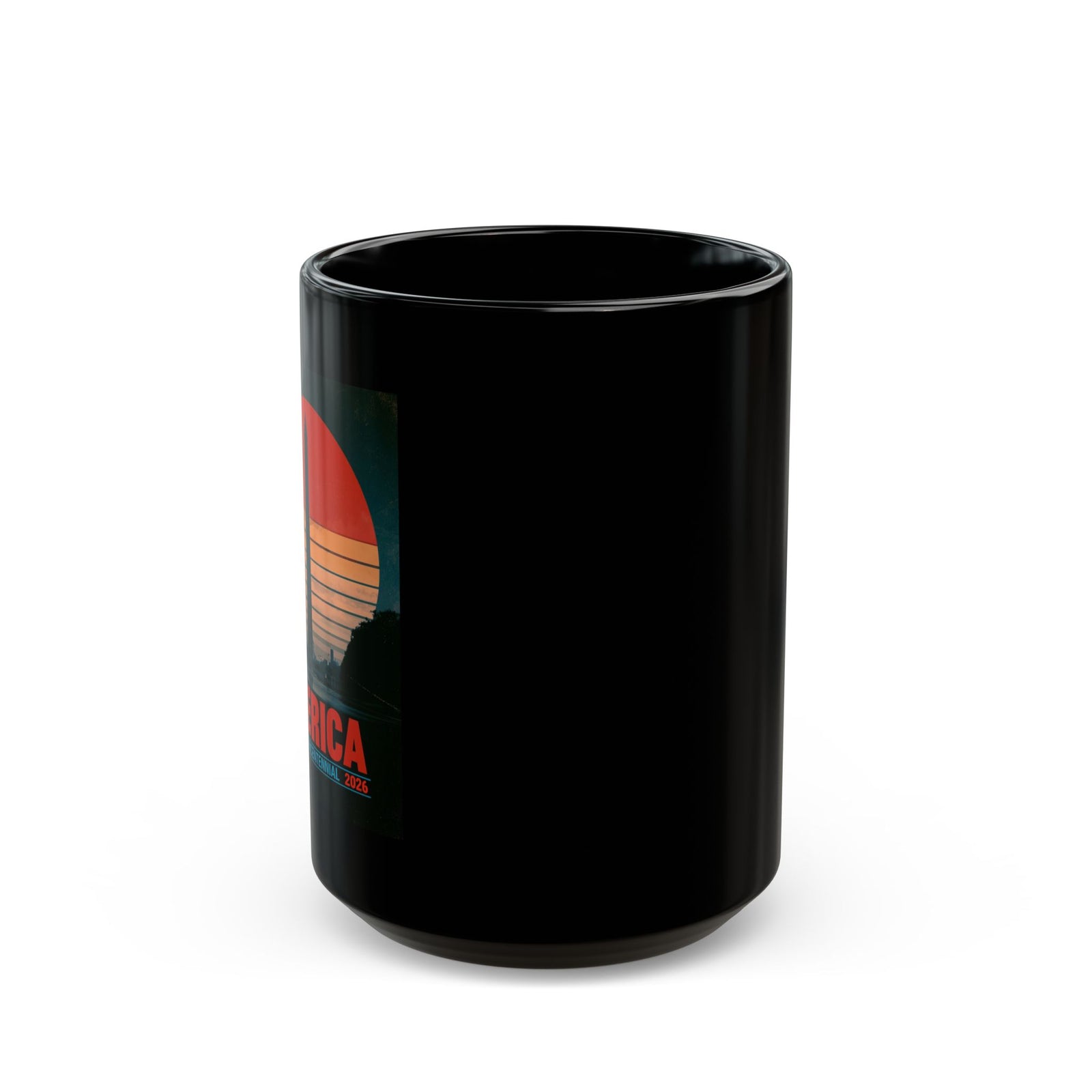 America 1776–2026 Semiquincentennial Black Ceramic Mug (11oz, 15oz)