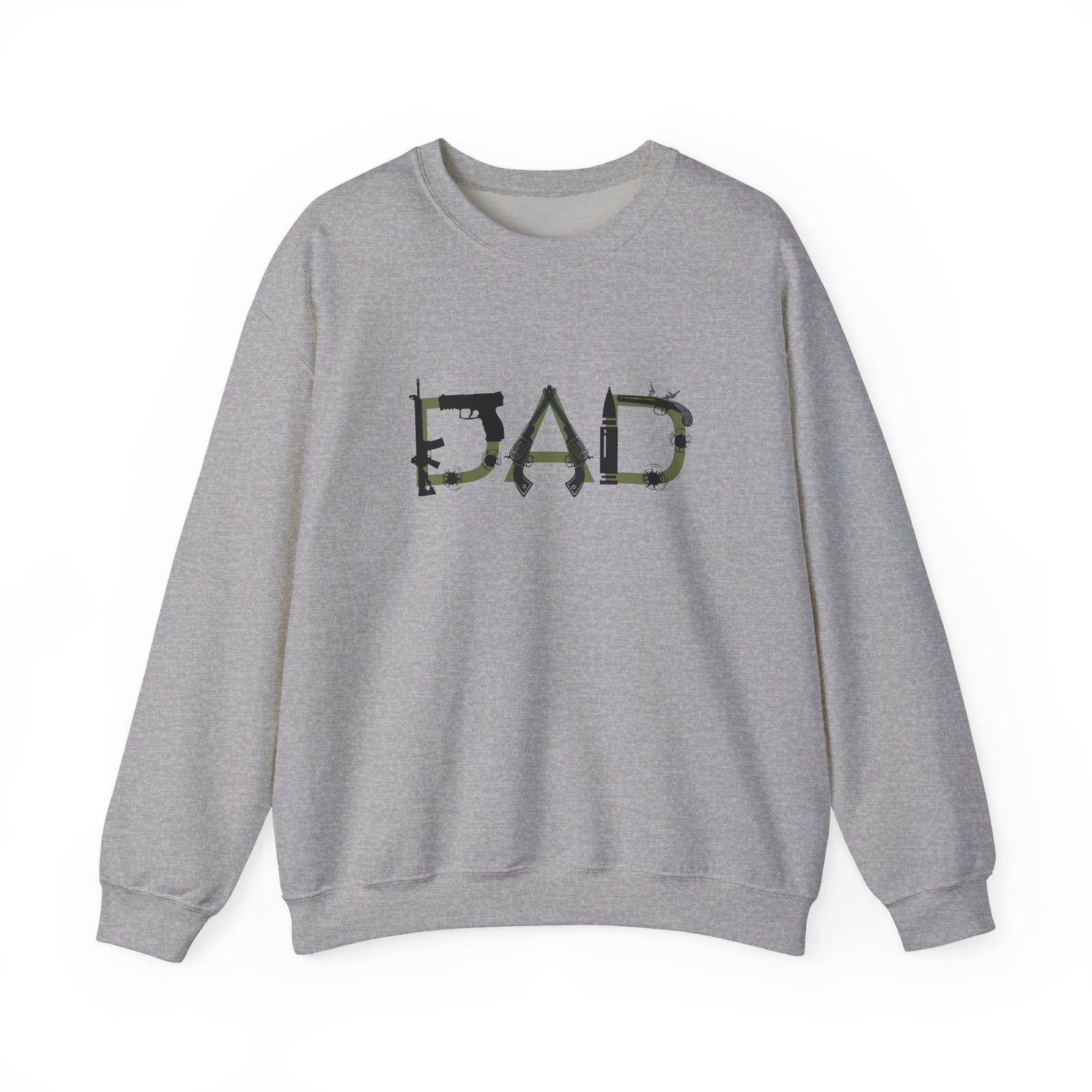 DAD Bullet Crewneck Sweatshirt - Gun Lover Gift for Him