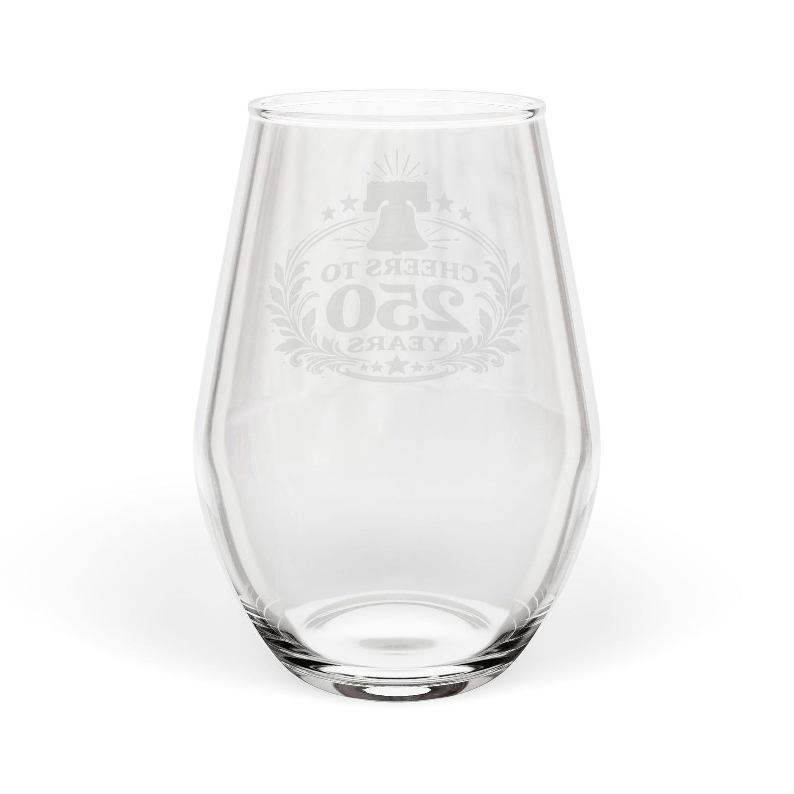 250th Anniversary Stemless Wine Glass — 