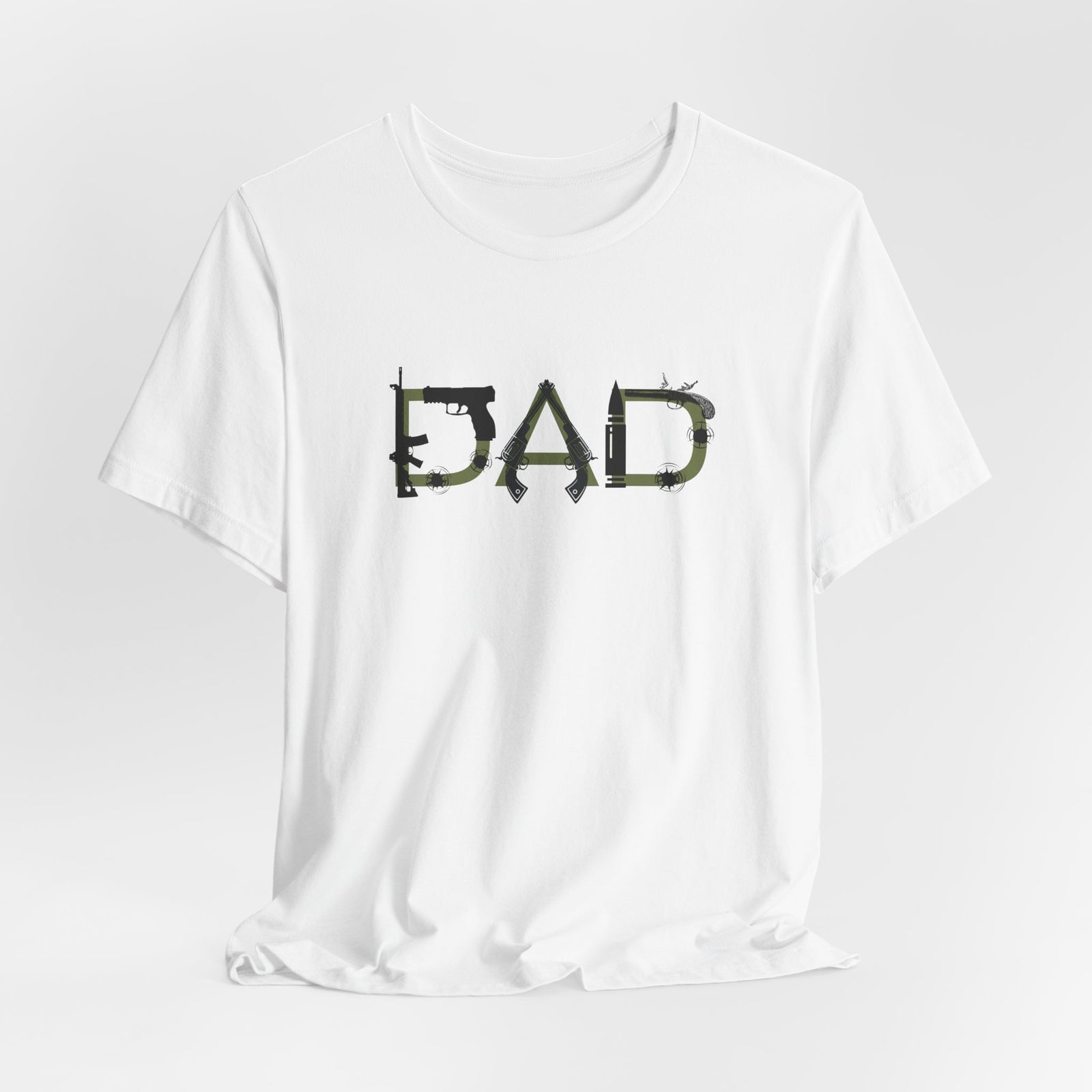 DAD Bullet Holes Tee — Ammo & Guns Graphic Dad Shirt