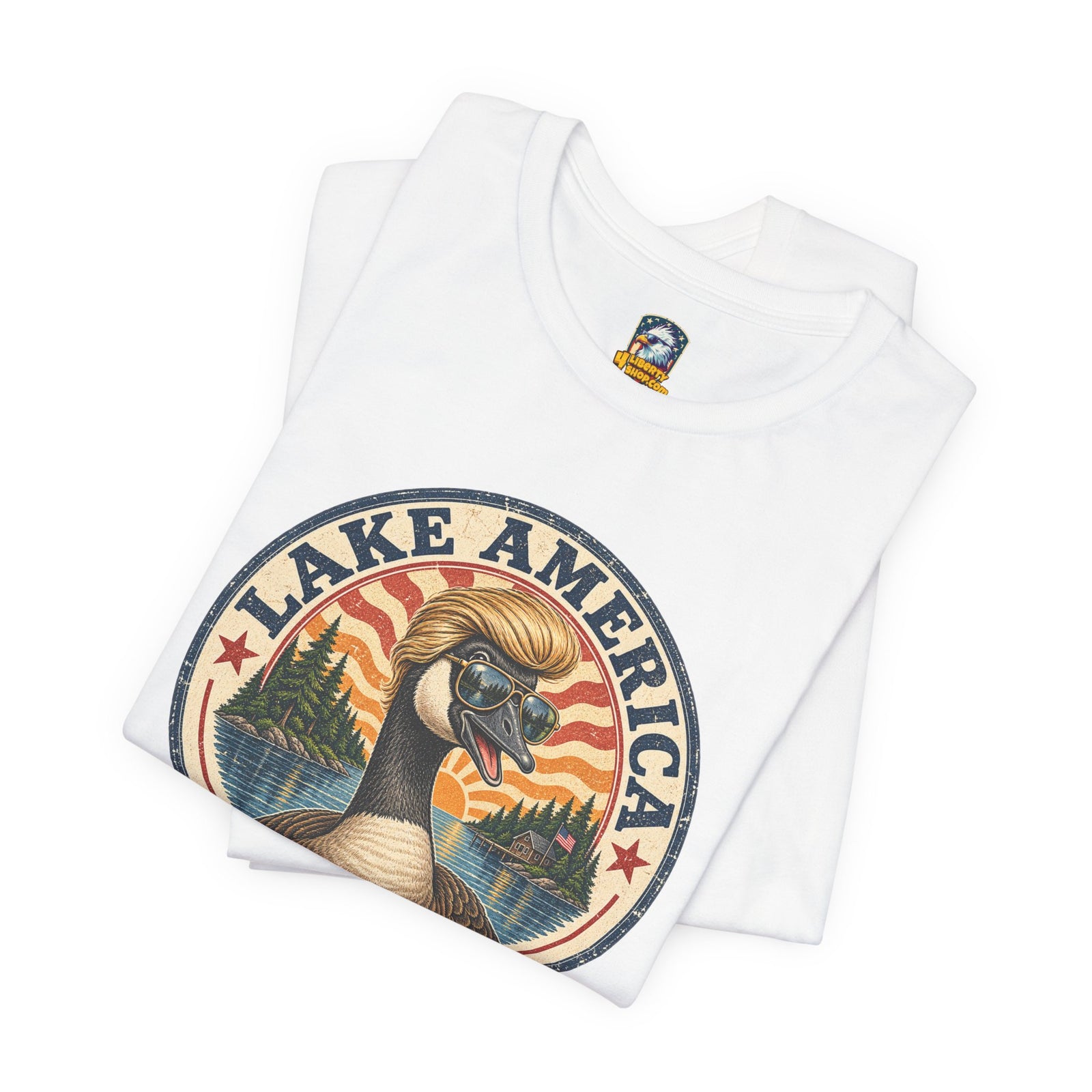 Lake America Goose Tee — Vintage Outdoor Fishing Shirt (Est. 2026) - 4LibertyShop.com