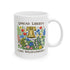 Ceramic Mug — "Spread Liberty Like Wildflowers" Floral Coffee Cup