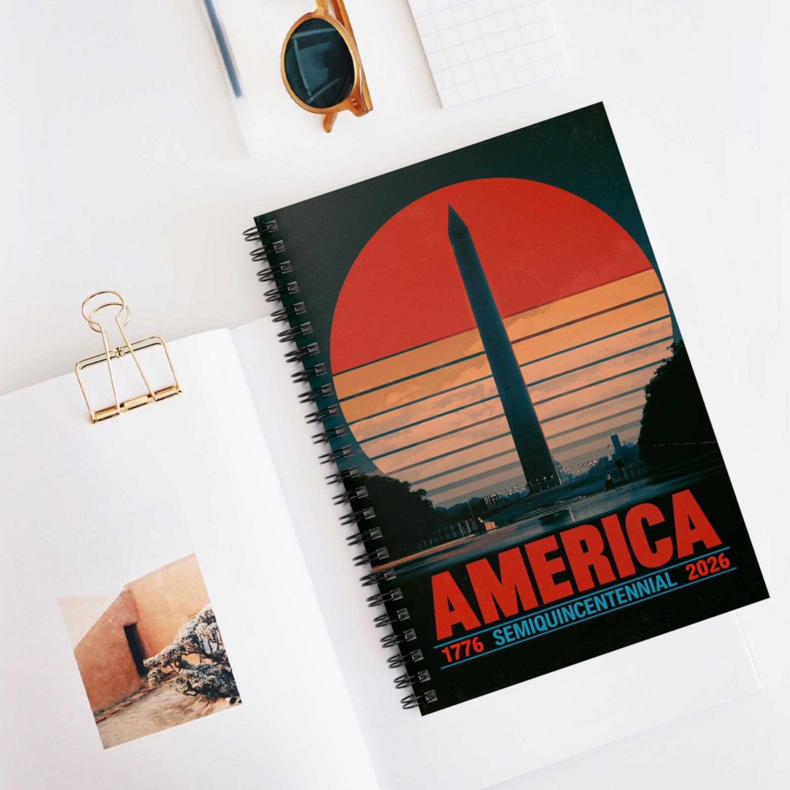 America 1776–2026 Semiquincentennial Spiral Notebook