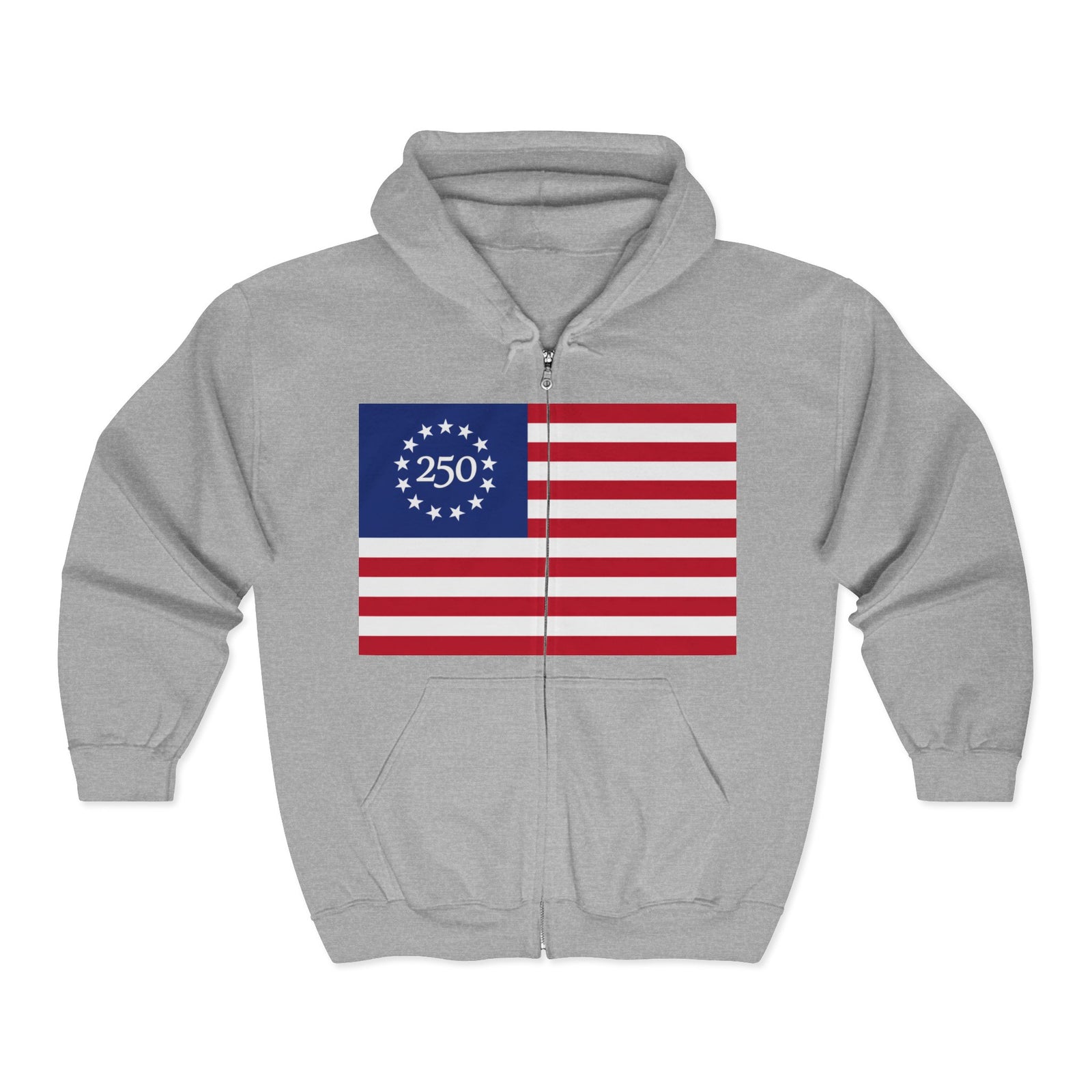 Walton & Johnson: 250th Anniversary American Flag Full-Zip Hoodie