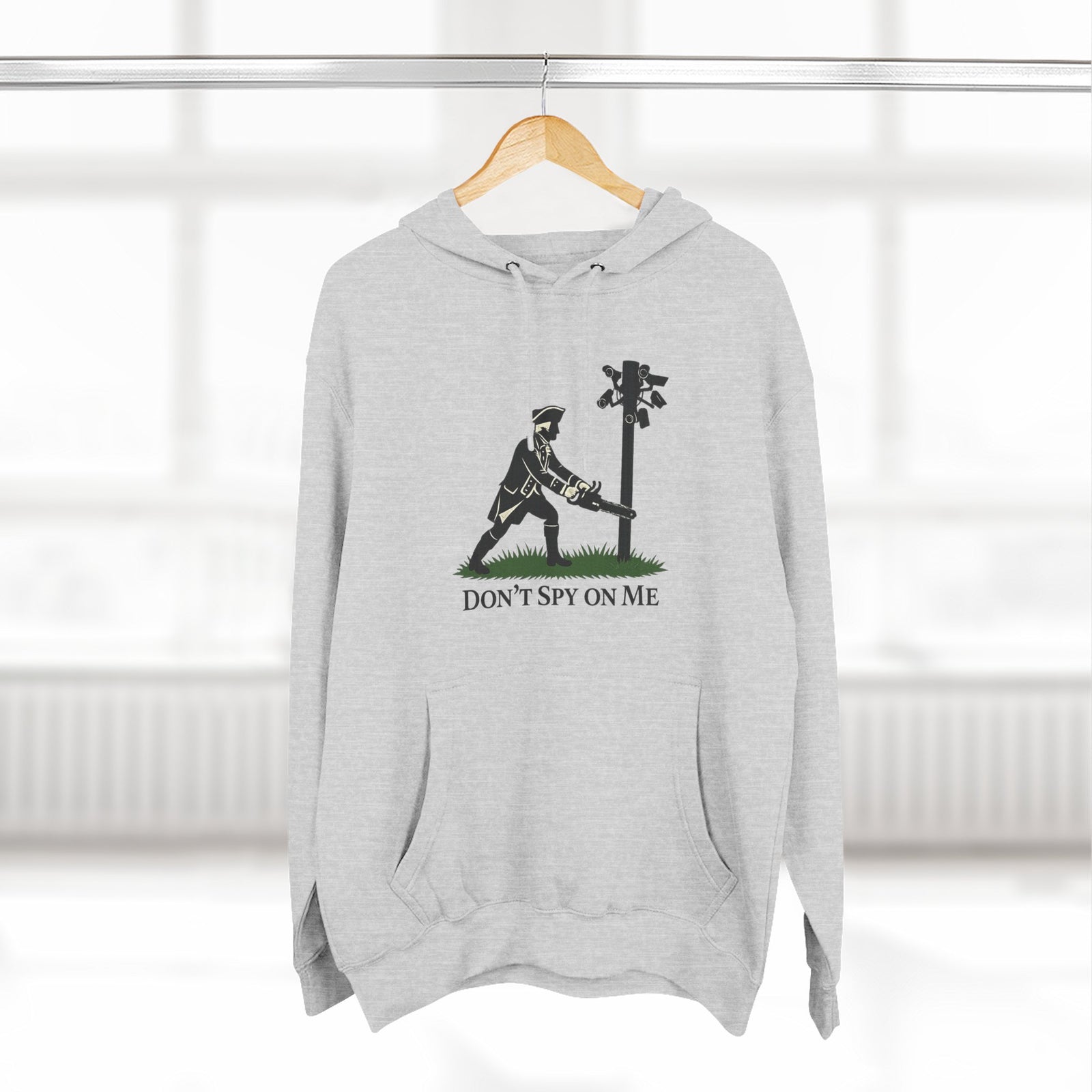 Don't Spy On Me Hoodie — Anti-Surveillance Patriot Liberty Fleece Pullover - 4LibertyShop.com