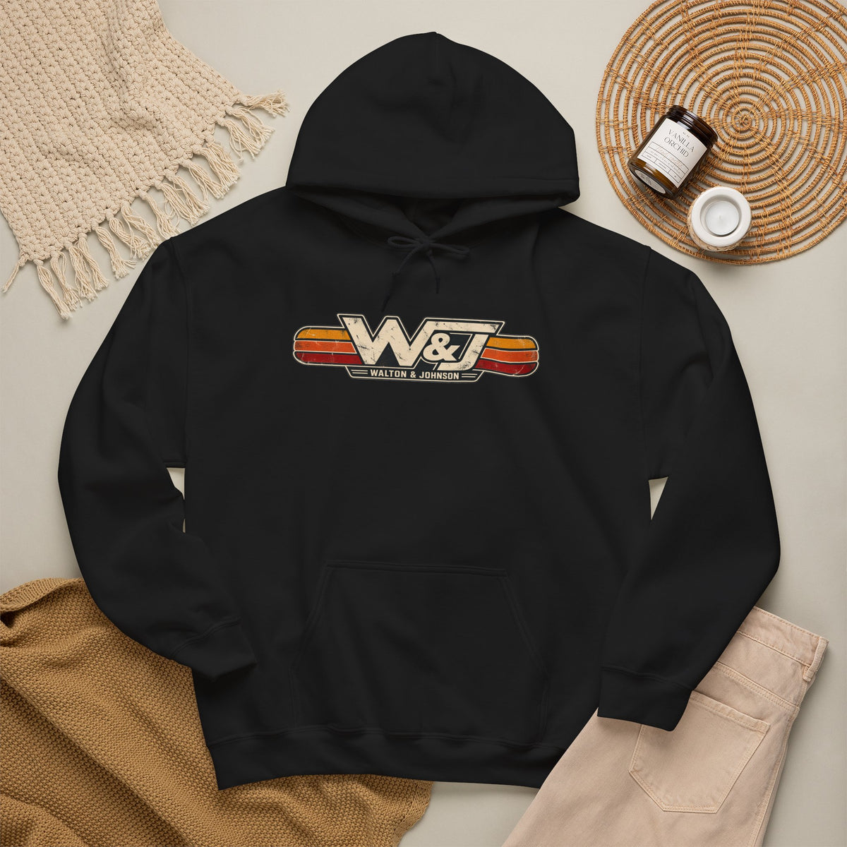Walton & Johnson Retro Stripe Hoodie - 4LibertyShop.com