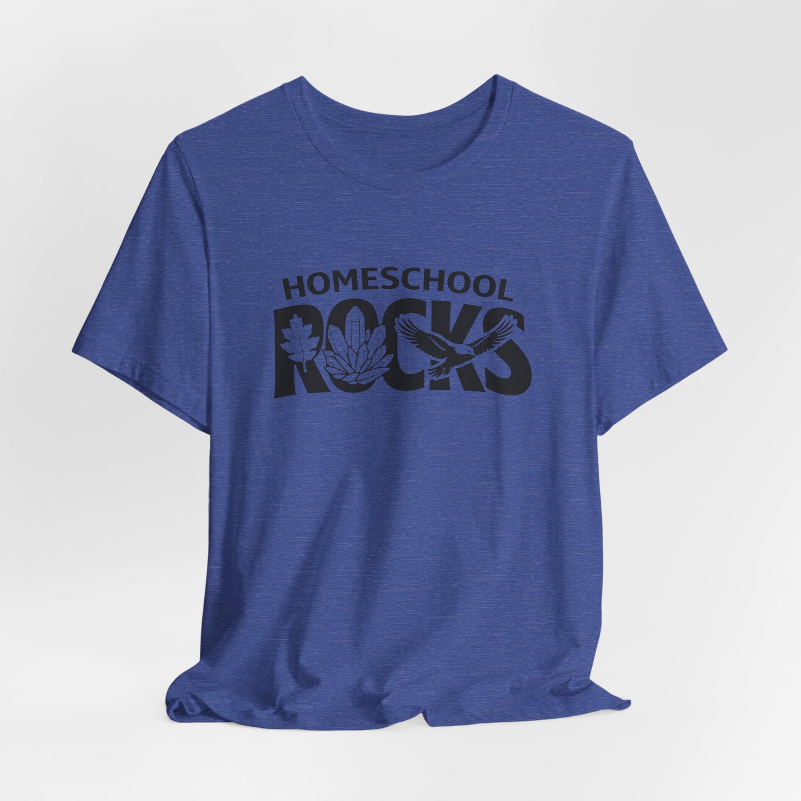 Homeschool Workshop: Homeschool Rocks T-Shirt – Retro Floral 'Homeschool Rocks' Tee for Homeschooling Parents & Teachers