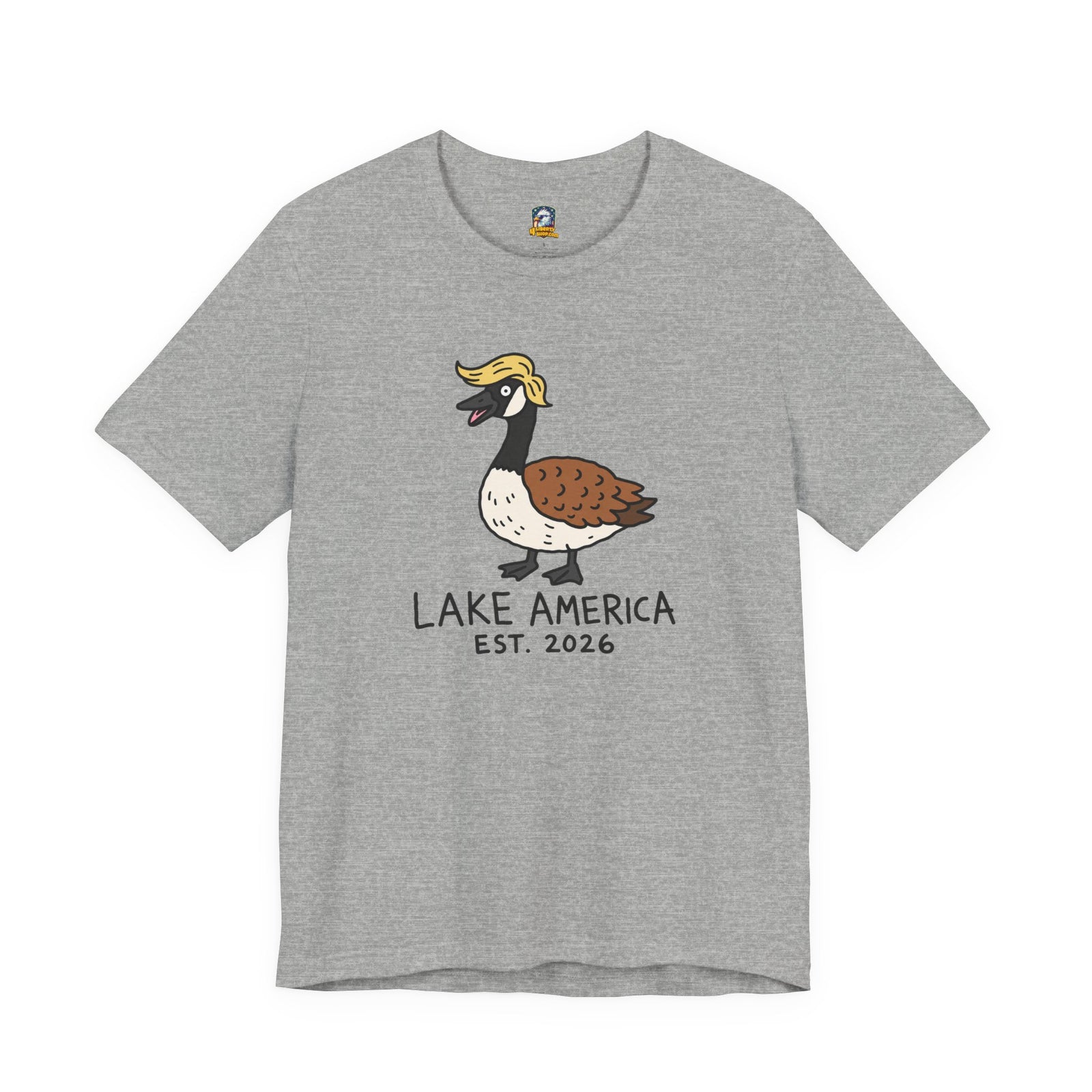 Lake America Goose T‑Shirt — 'Lake America EST. 2026' Cute Duck/Goose Graphic Tee - 4LibertyShop.com