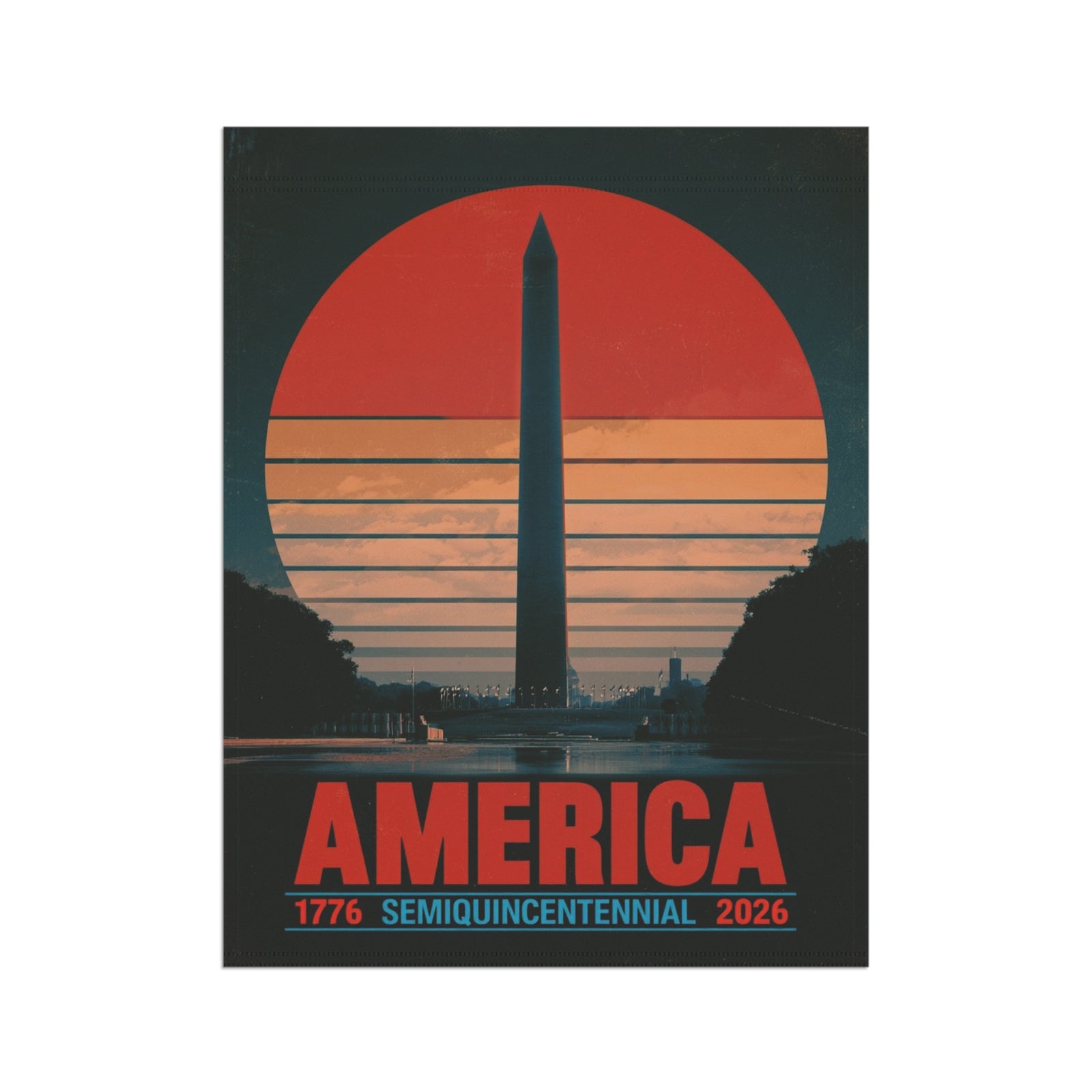America 1776–2026 Semiquincentennial Garden Flag