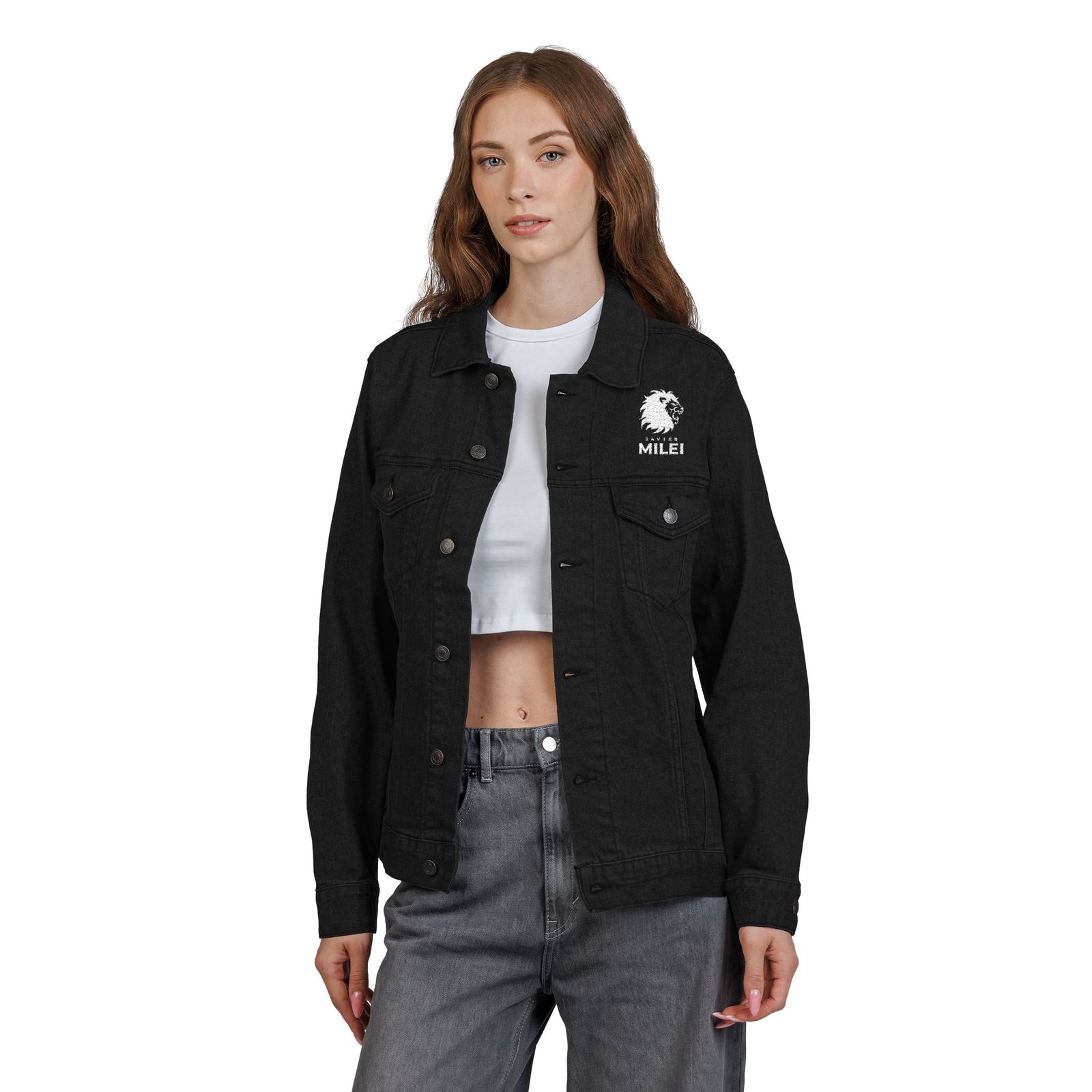 Javier Milei “AFUERA” Lion Denim Jacket