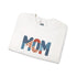 Embroidered Patriotic Mom Crewneck Sweatshirt