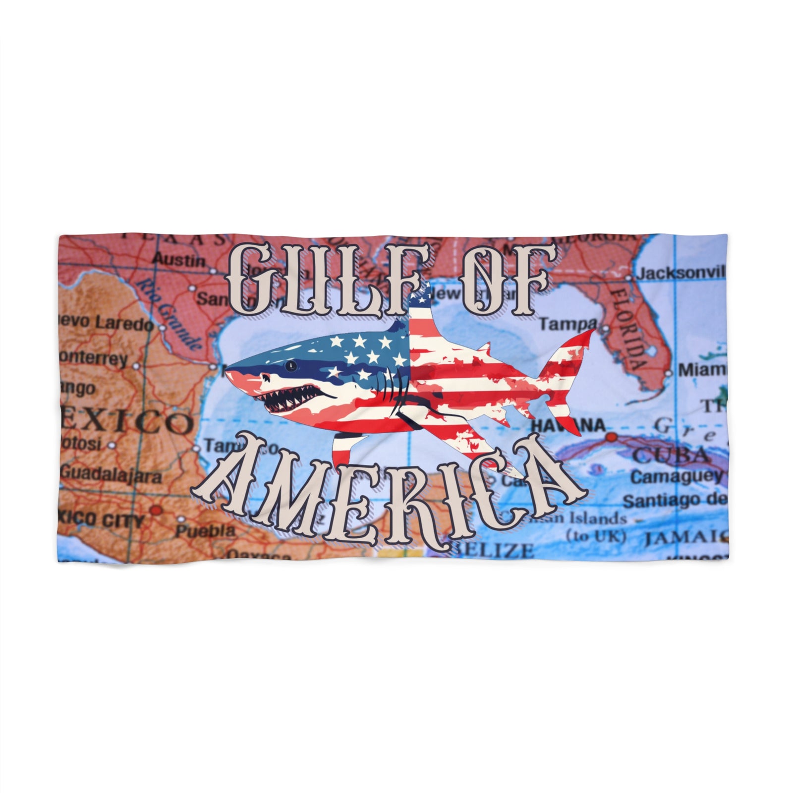 Walton & Johnson: Gulf of America Shark Beach Towel