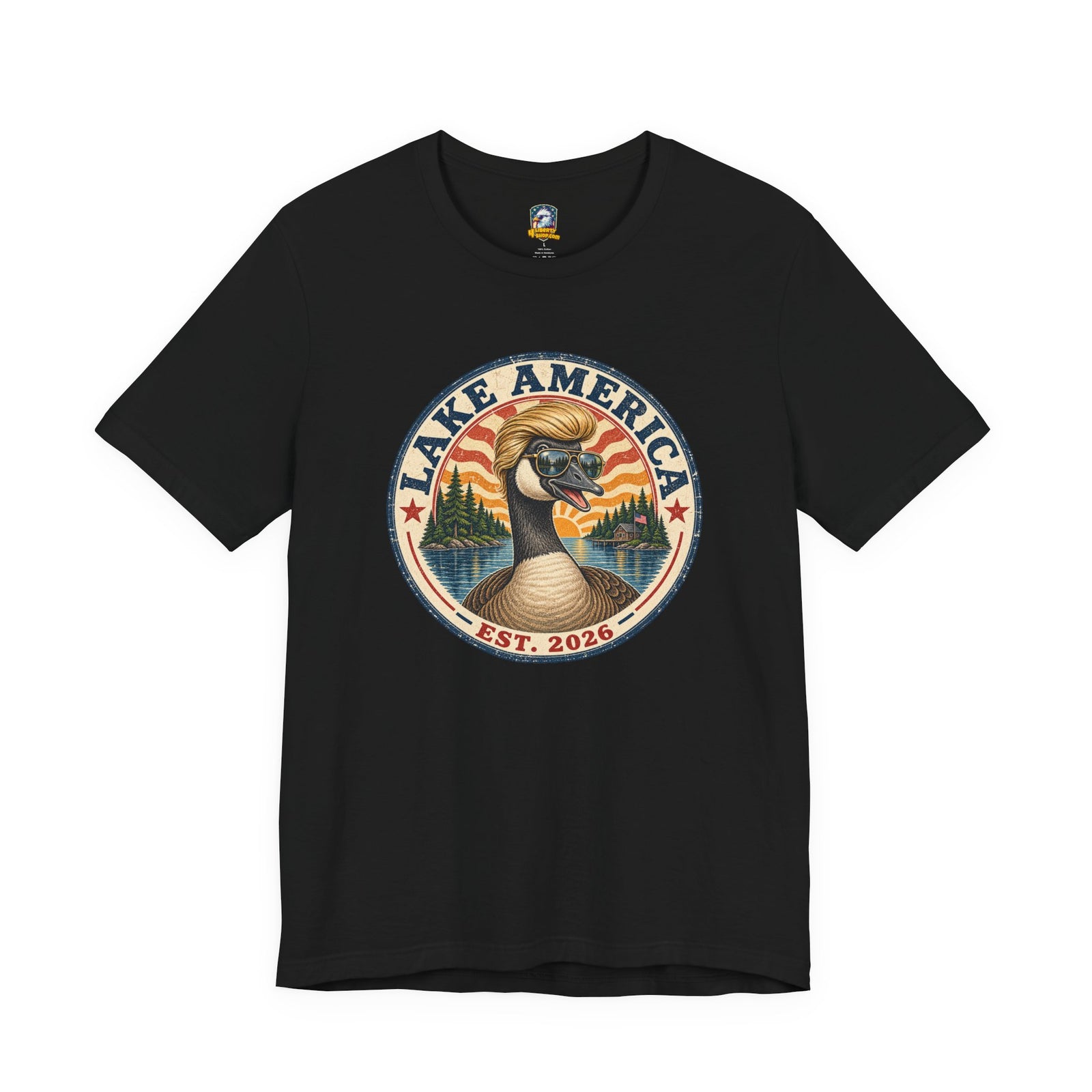 Lake America Goose Tee — Vintage Outdoor Fishing Shirt (Est. 2026) - 4LibertyShop.com