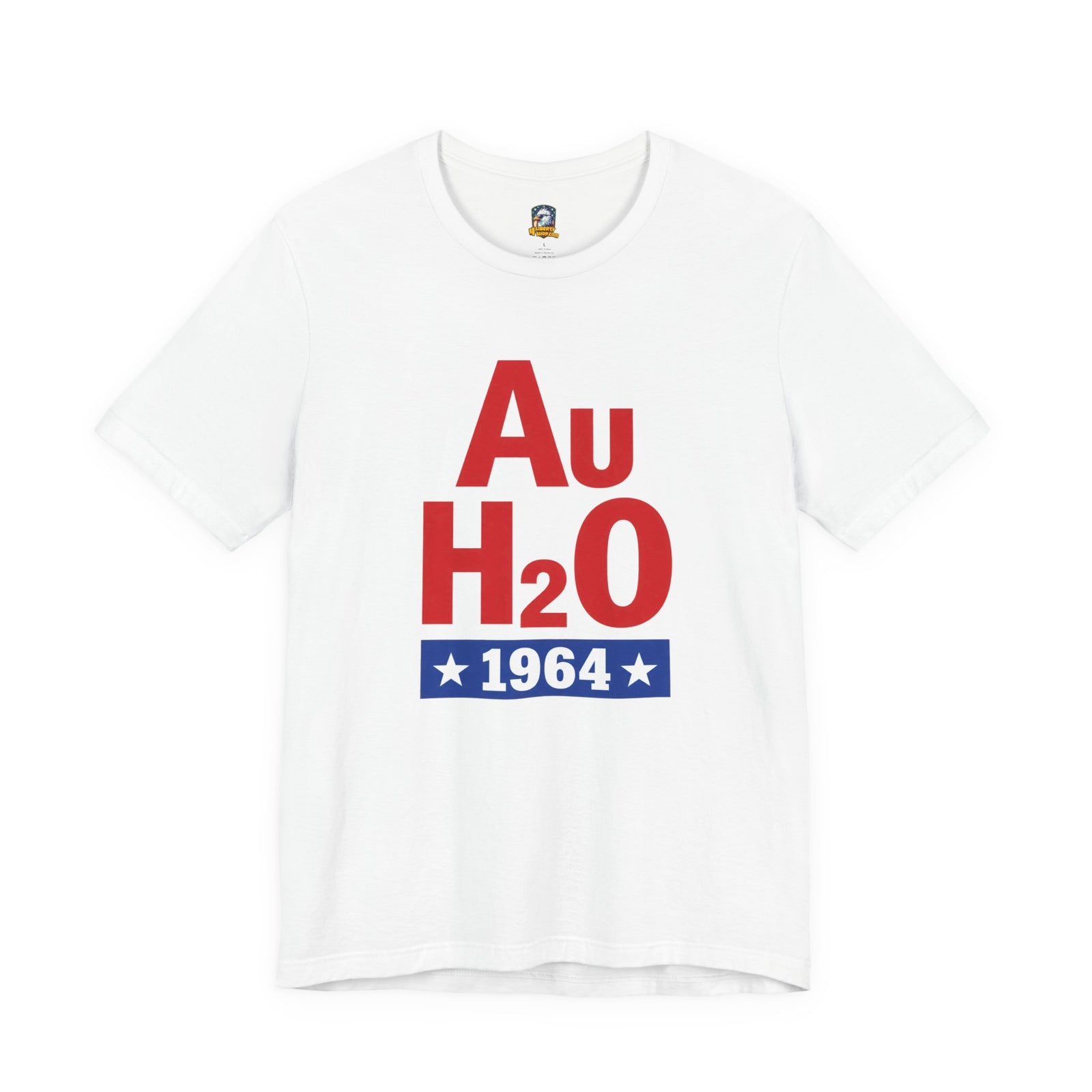 Au H2O 1964 Tee — Barry Goldwater Retro Chemistry Graphic T‑Shirt - 4LibertyShop.com