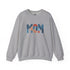 Embroidered Patriotic Mom Crewneck Sweatshirt