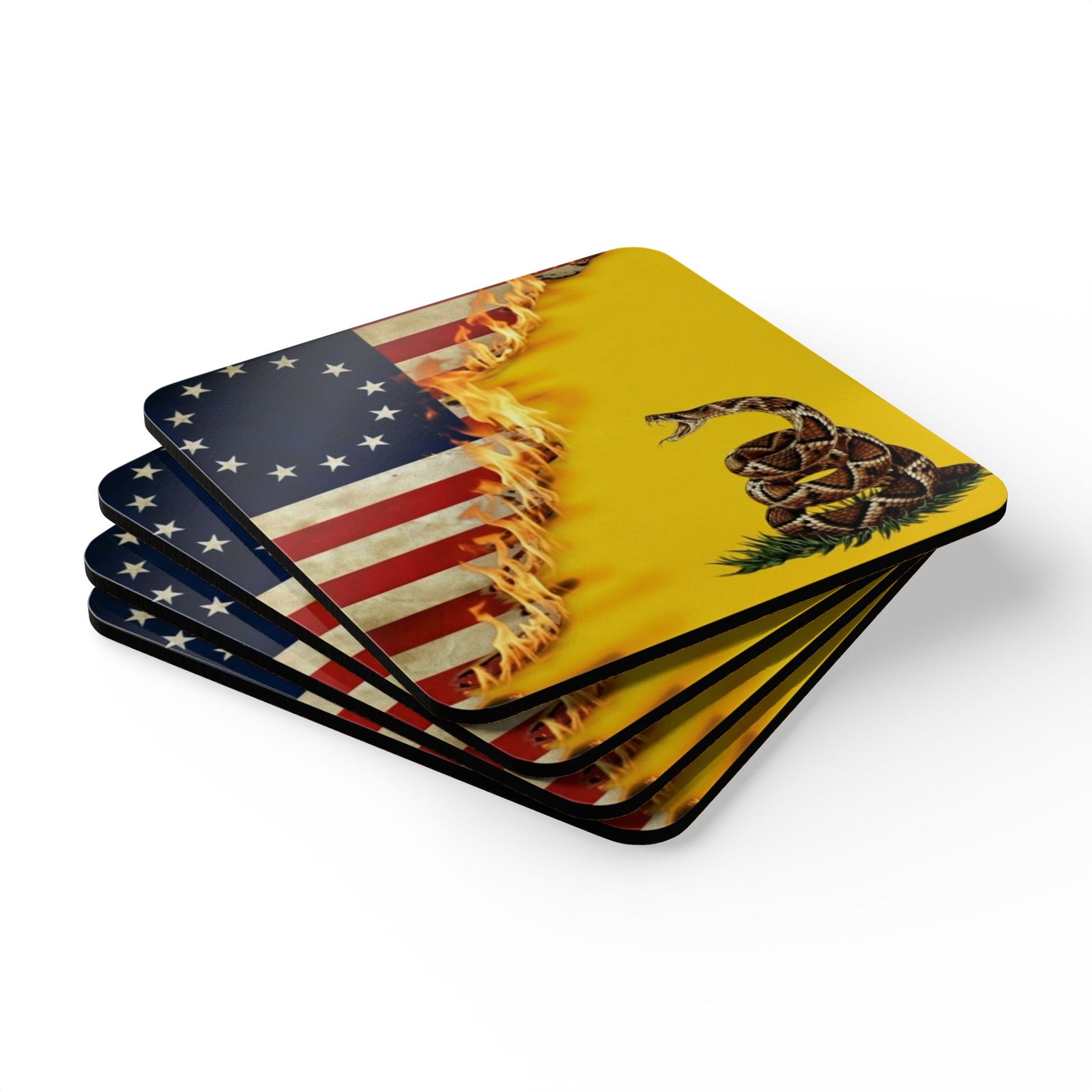 Homeschool Workshop - Prepare for War Rattlesnake Cork Coaster Set