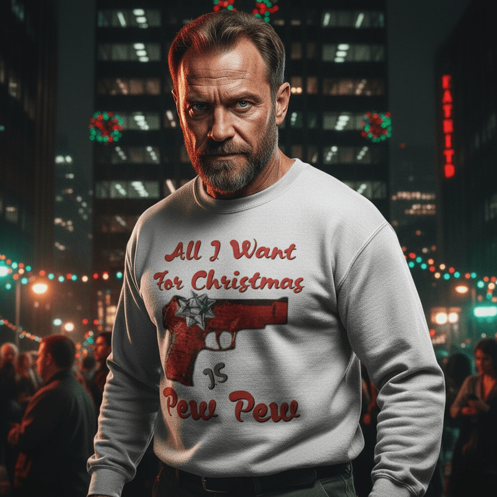 All I Want For Christmas Is Pew Pew Sweatshirt - 4LibertyShop.com
