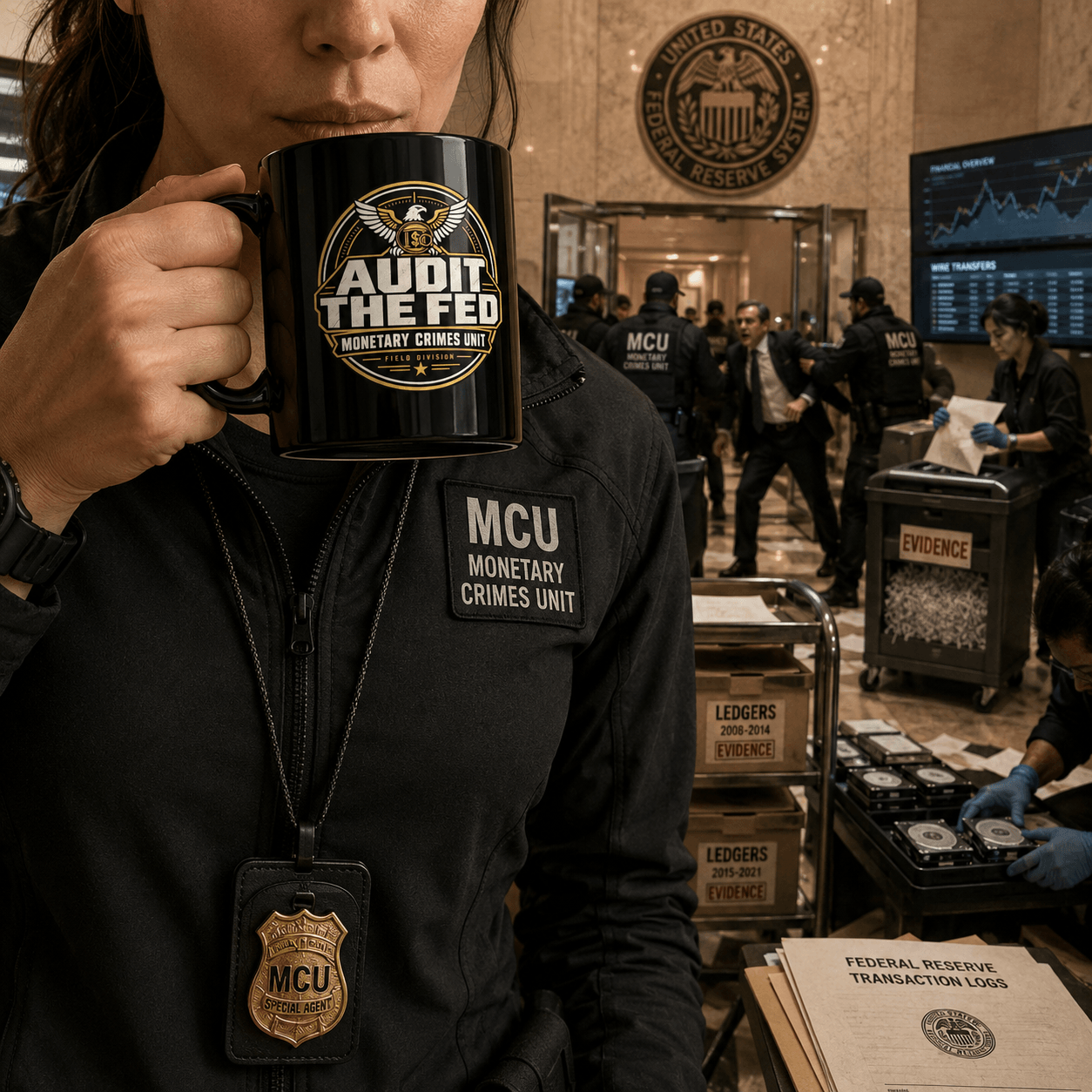 Audit the Fed Black Mug (11oz, 15oz) - 4LibertyShop.com