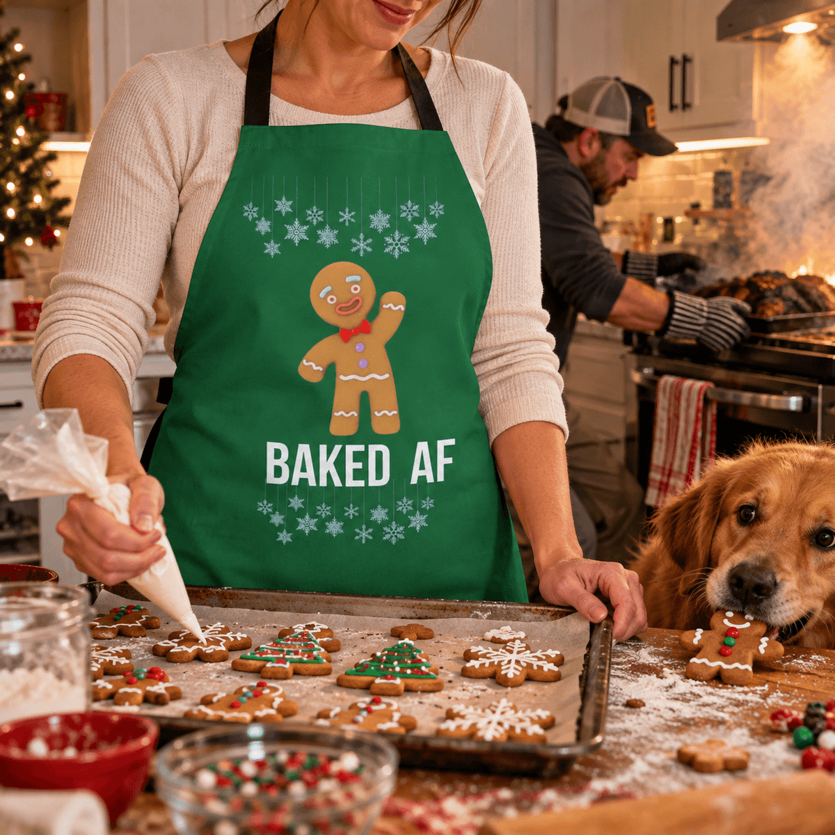 Baked AF Gingerbread Christmas Apron - 4LibertyShop.com