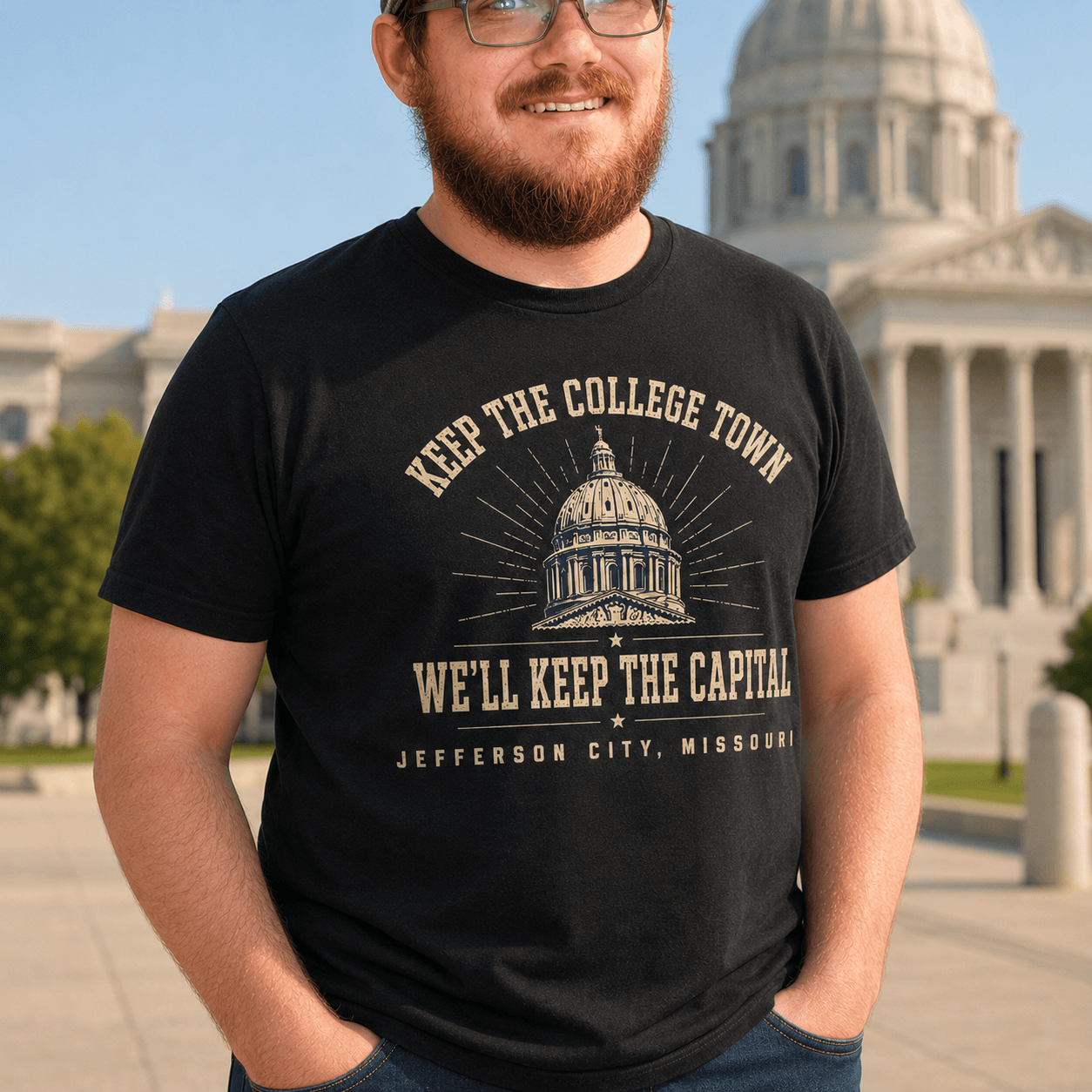 Wake Up Jeff City: Keep The College Town T-Shirt - 4LibertyShop.com