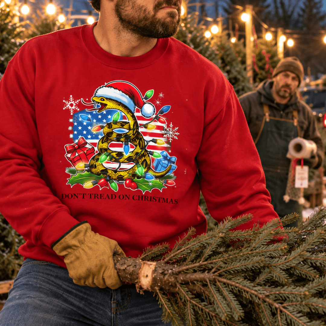 Don’t Tread on Christmas Gadsden Sweatshirt - 4LibertyShop.com