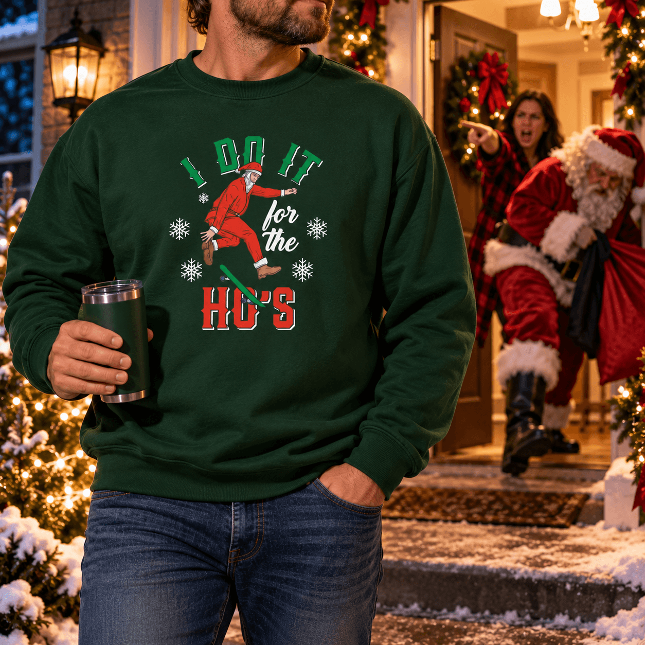 "Do it for the Ho's" Santa Sweatshirt - 4LibertyShop.com