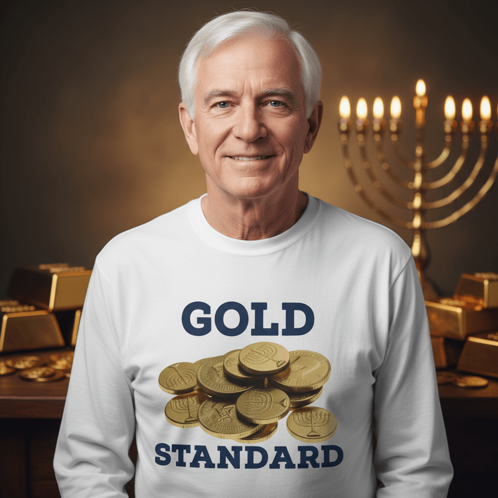 Gold Standard Hanukkah Gelt Long Sleeve Tee