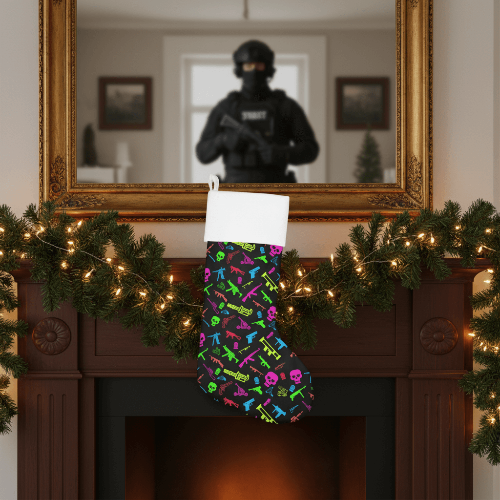 Guns and Skulls Holiday Stocking