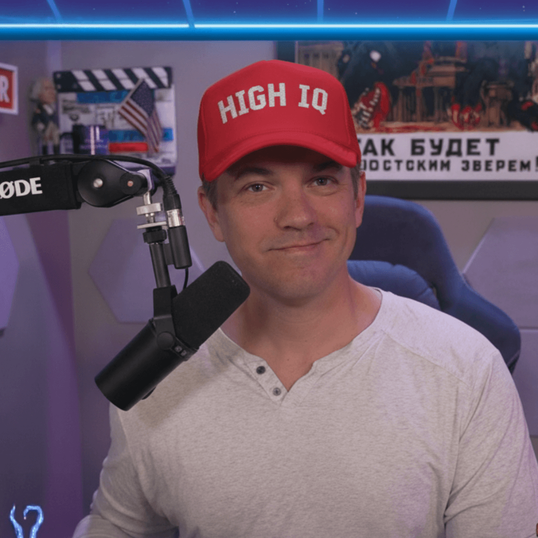 High IQ Foam Trucker Hat — Vintage Lettering Mesh Cap