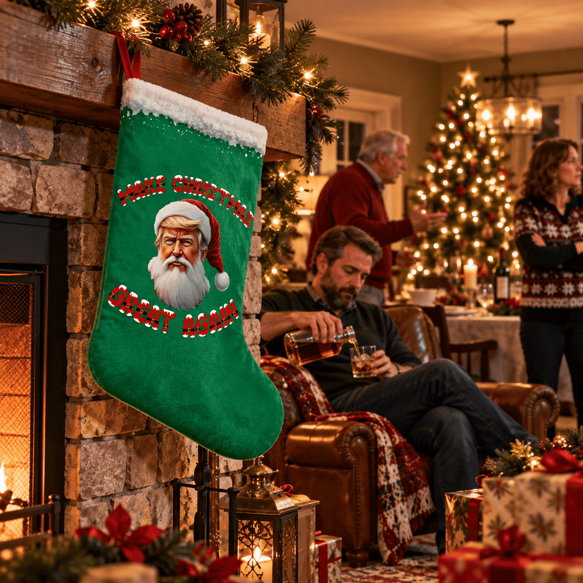 Make Christmas Great Again Stocking - 4LibertyShop.com