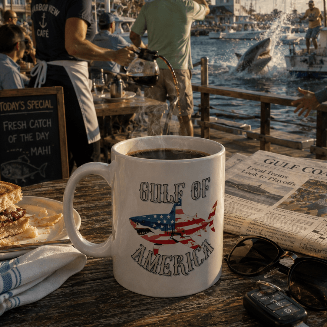 Gulf of America Shark Mug, 11oz, 15oz