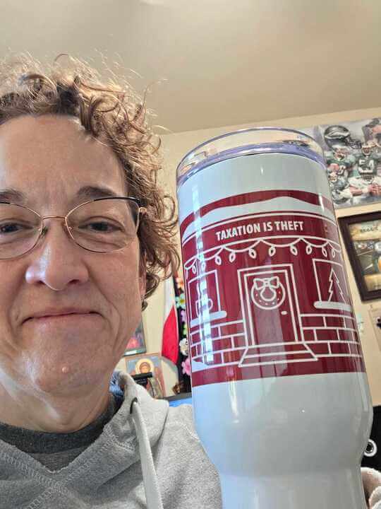Taxation Is Theft Holiday Travel Mug 20 oz/40 oz