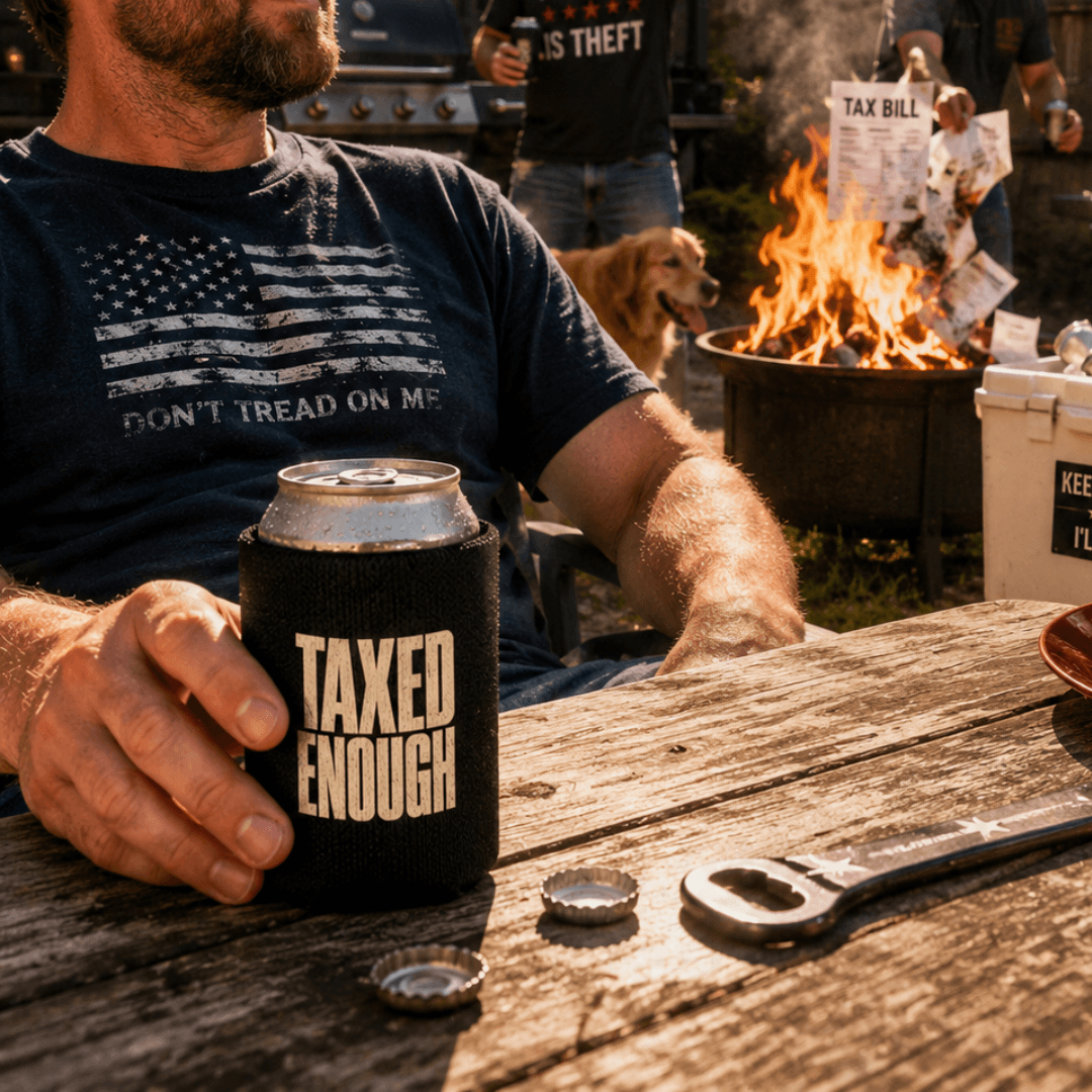 Taxed Enough Can Cooler - 4LibertyShop.com