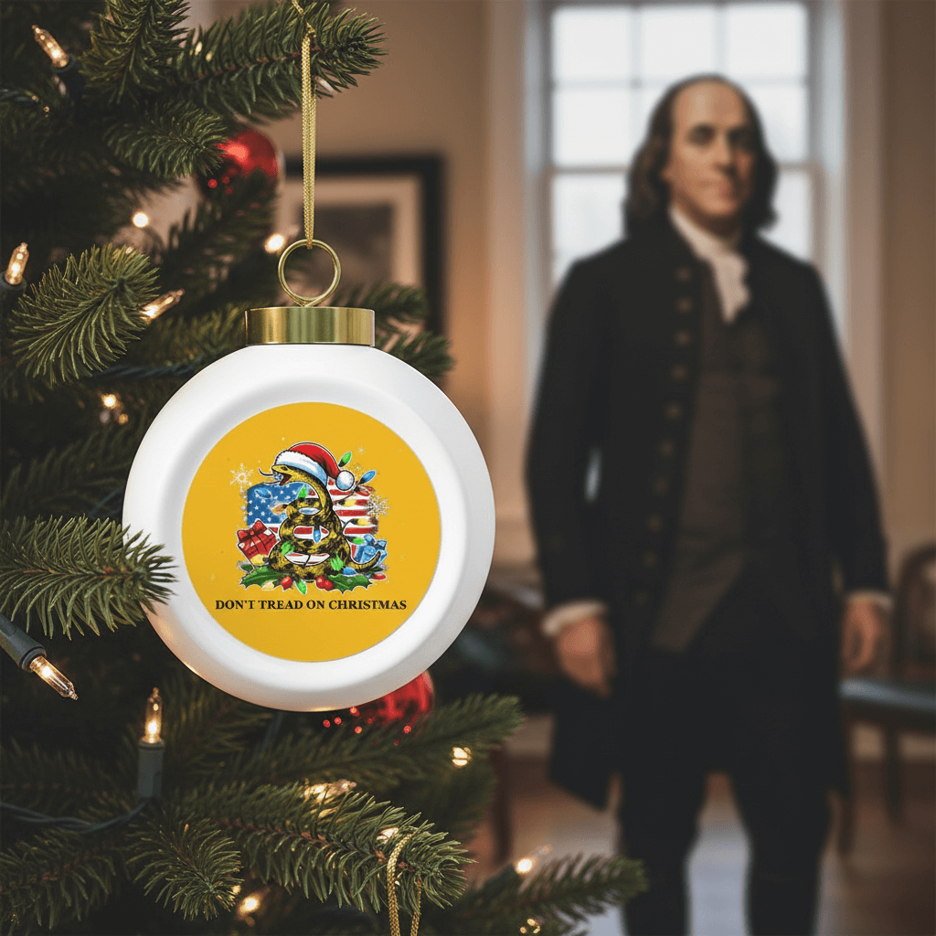 Christmas Gadsden Snake Ornament