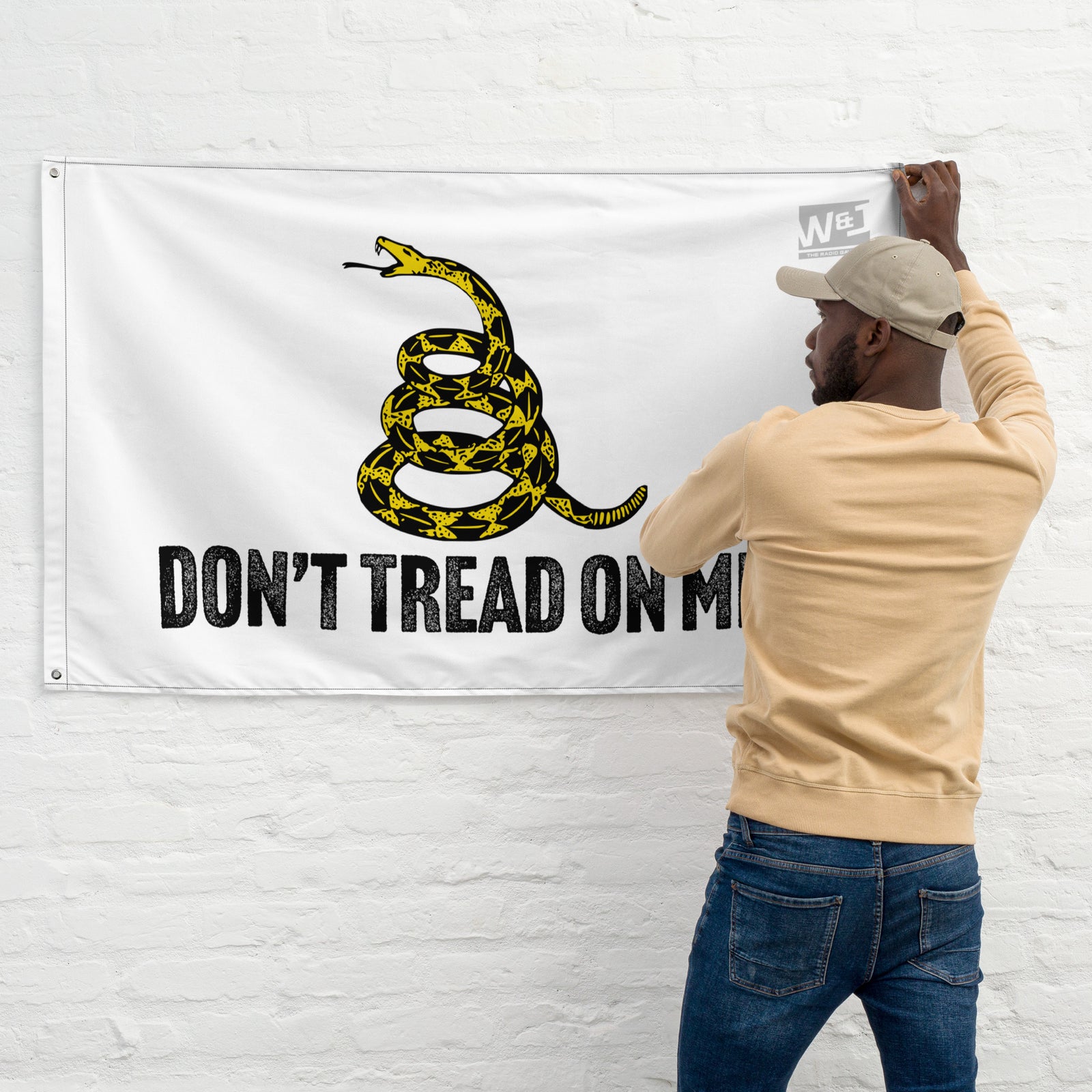 Walton & Johnson: White Gadsden Flag - Don't Tread on Me
