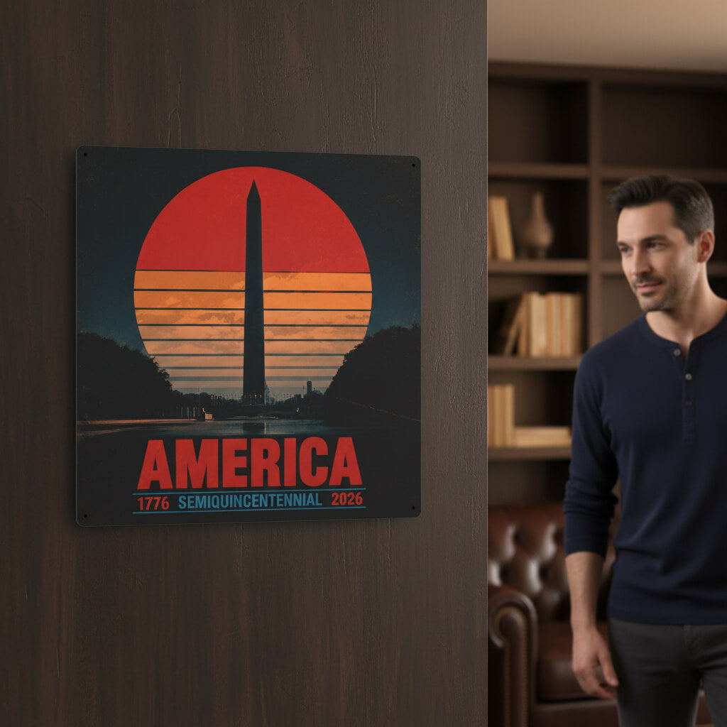 America 1776–2026 Semiquincentennial Metal Sign