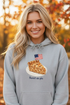 American Pie Hoodie — Grey Drawstring