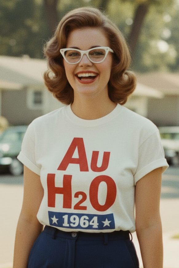Au H2O 1964 Tee — Zoomed In