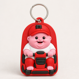 Digital product mockup — Chudley MAGA scooter keychain, front view