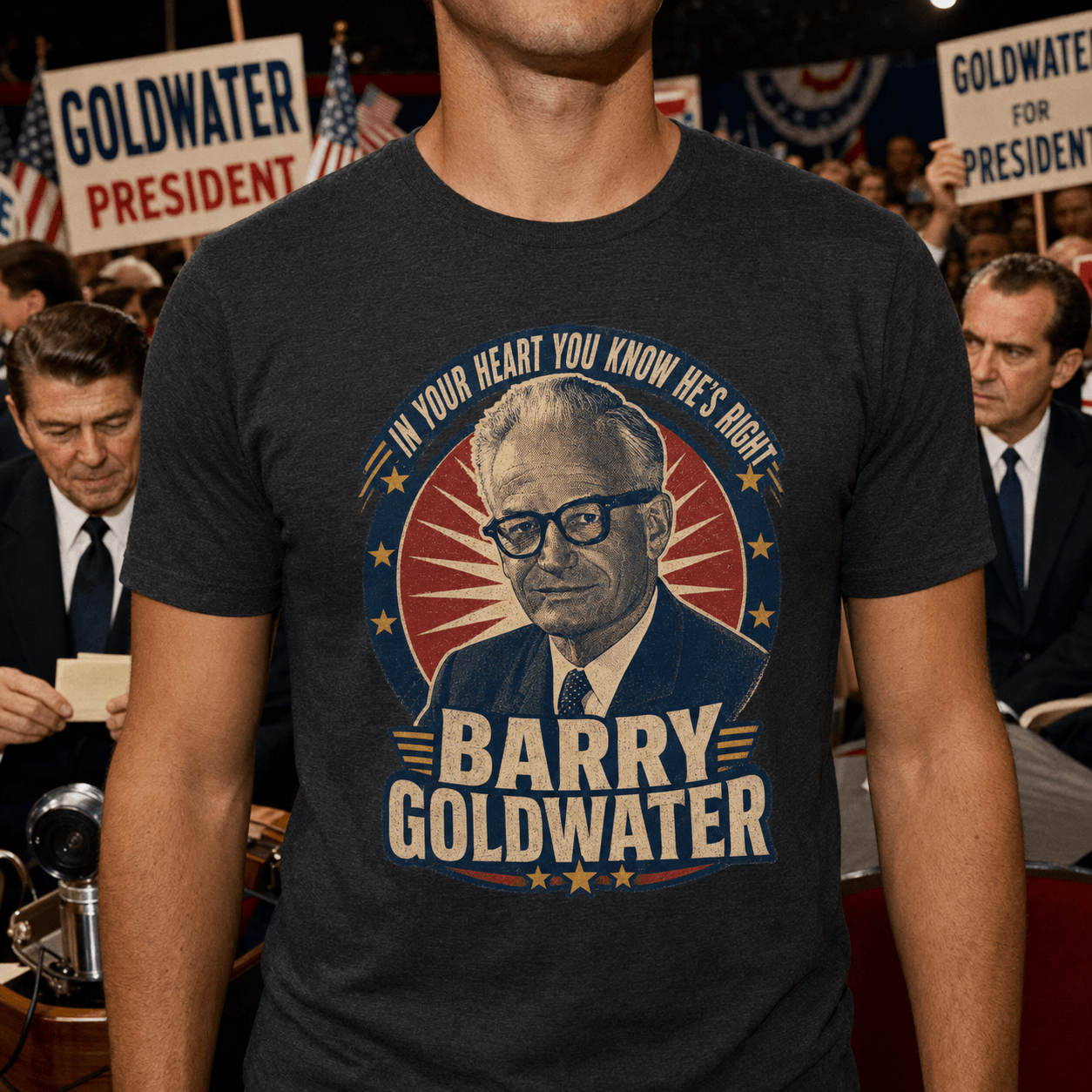 Barry Goldwater Retro Political T-Shirt — 